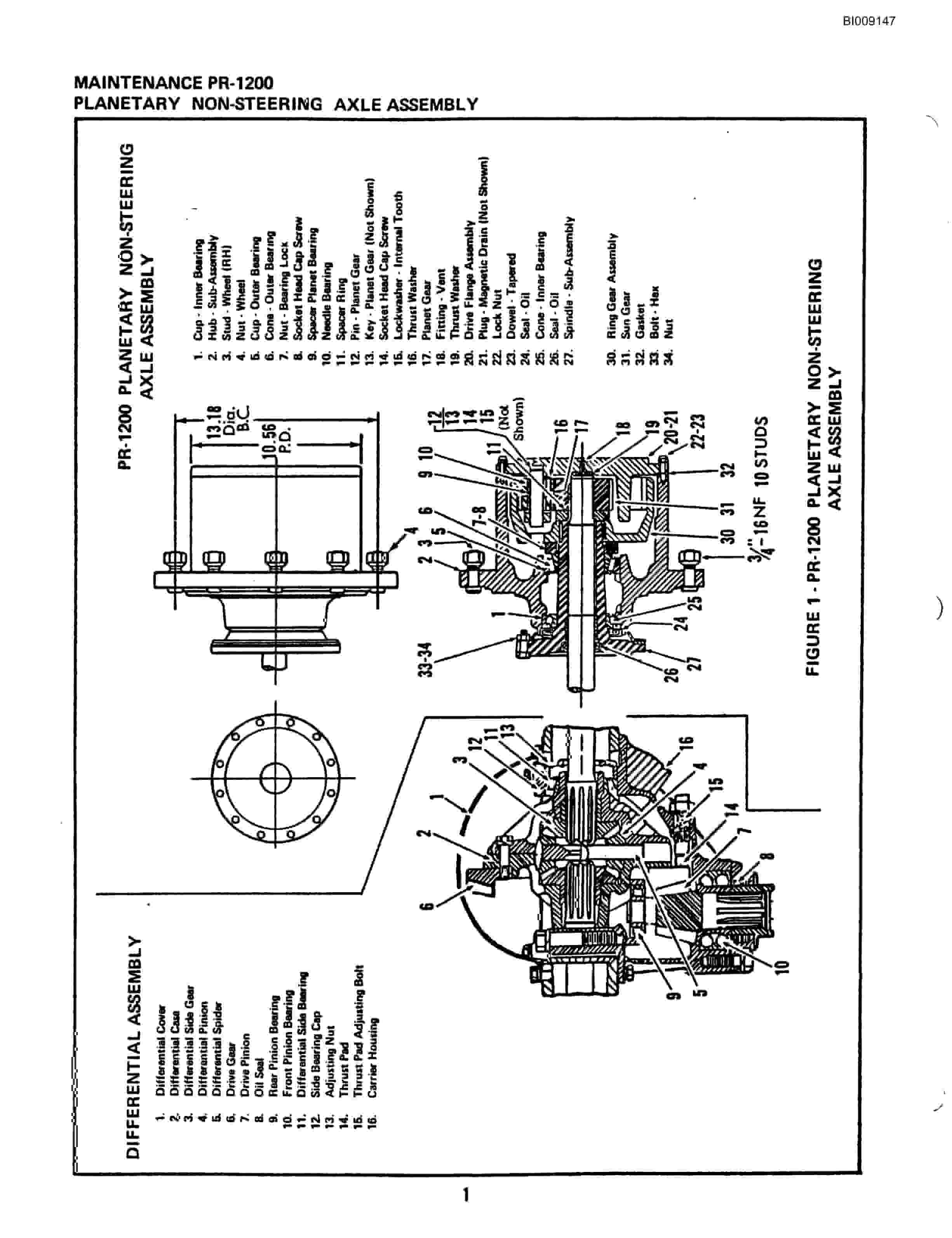 Bucyrus JB-782 Parts Catalog BI009147-2