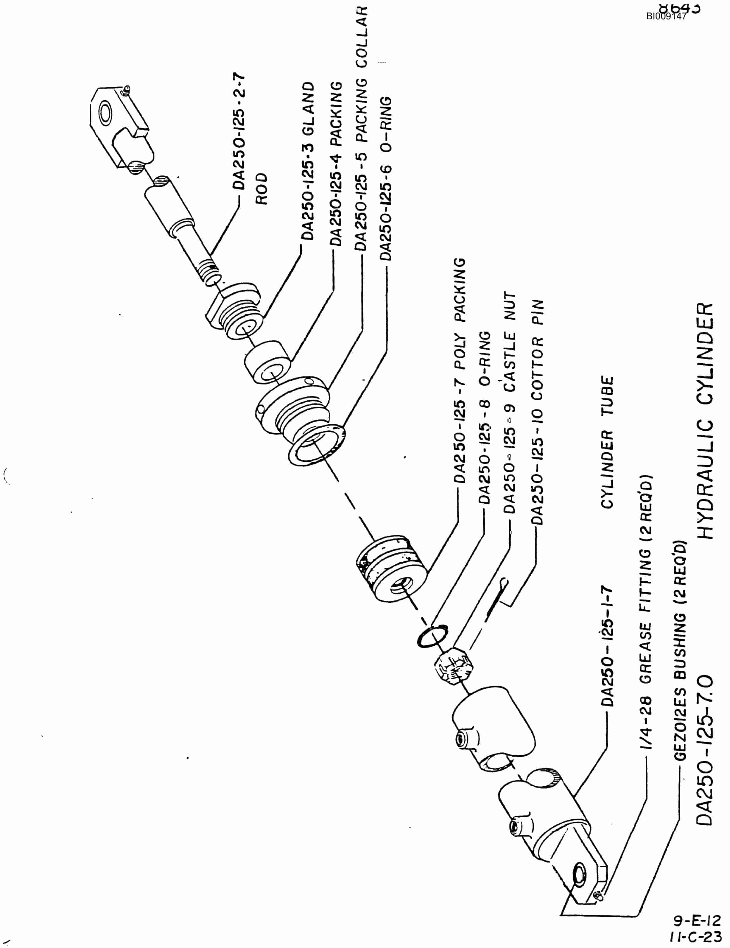 Bucyrus JB-782 Parts Catalog BI009147-5