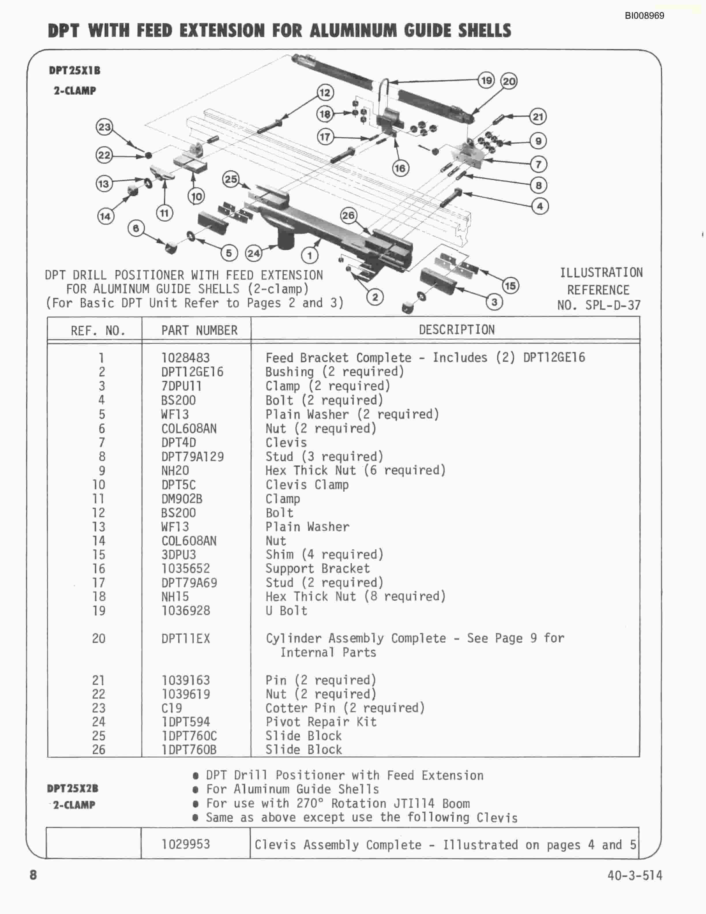 Bucyrus JB-794 Parts Catalog BI008969-3