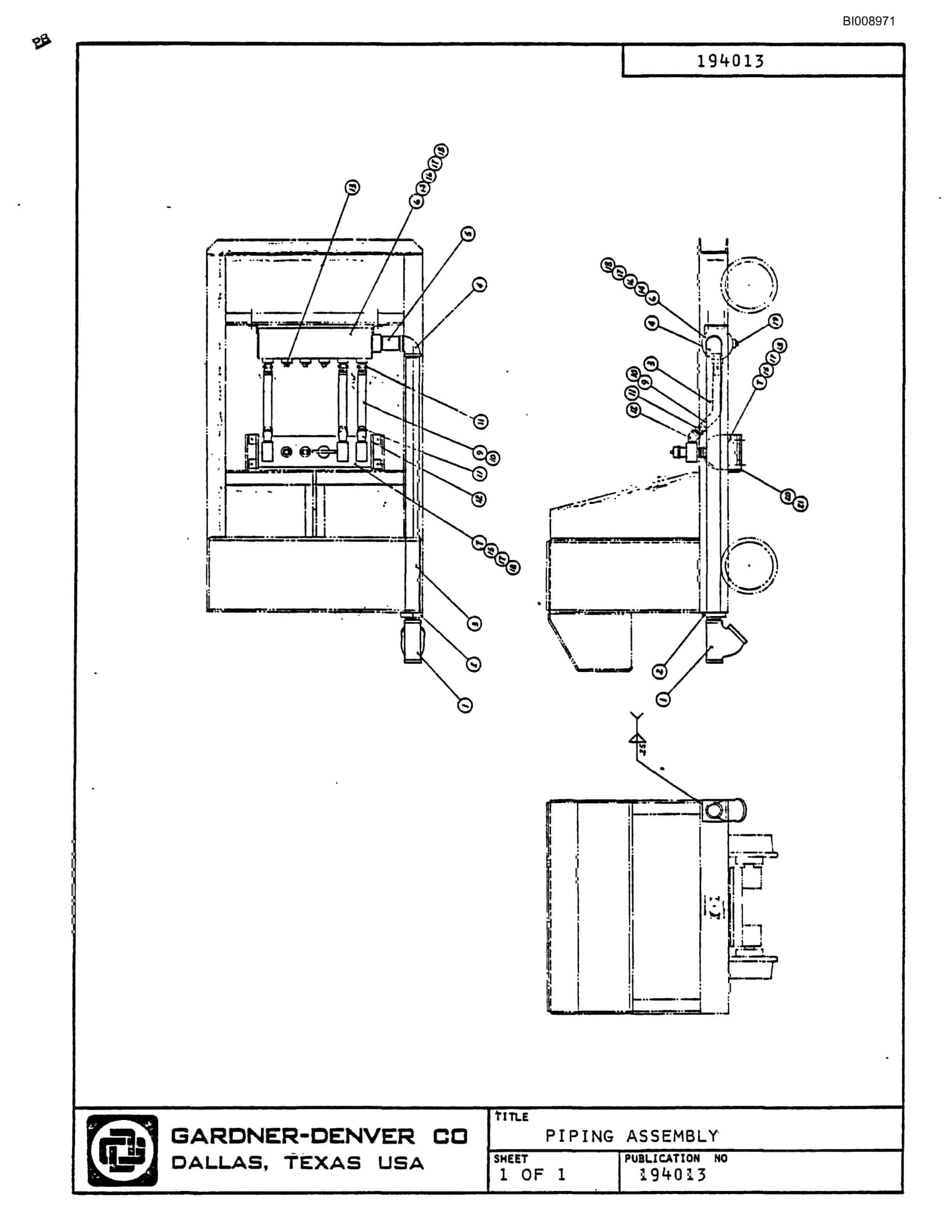 Bucyrus JB-795 Parts Catalog BI008971-3