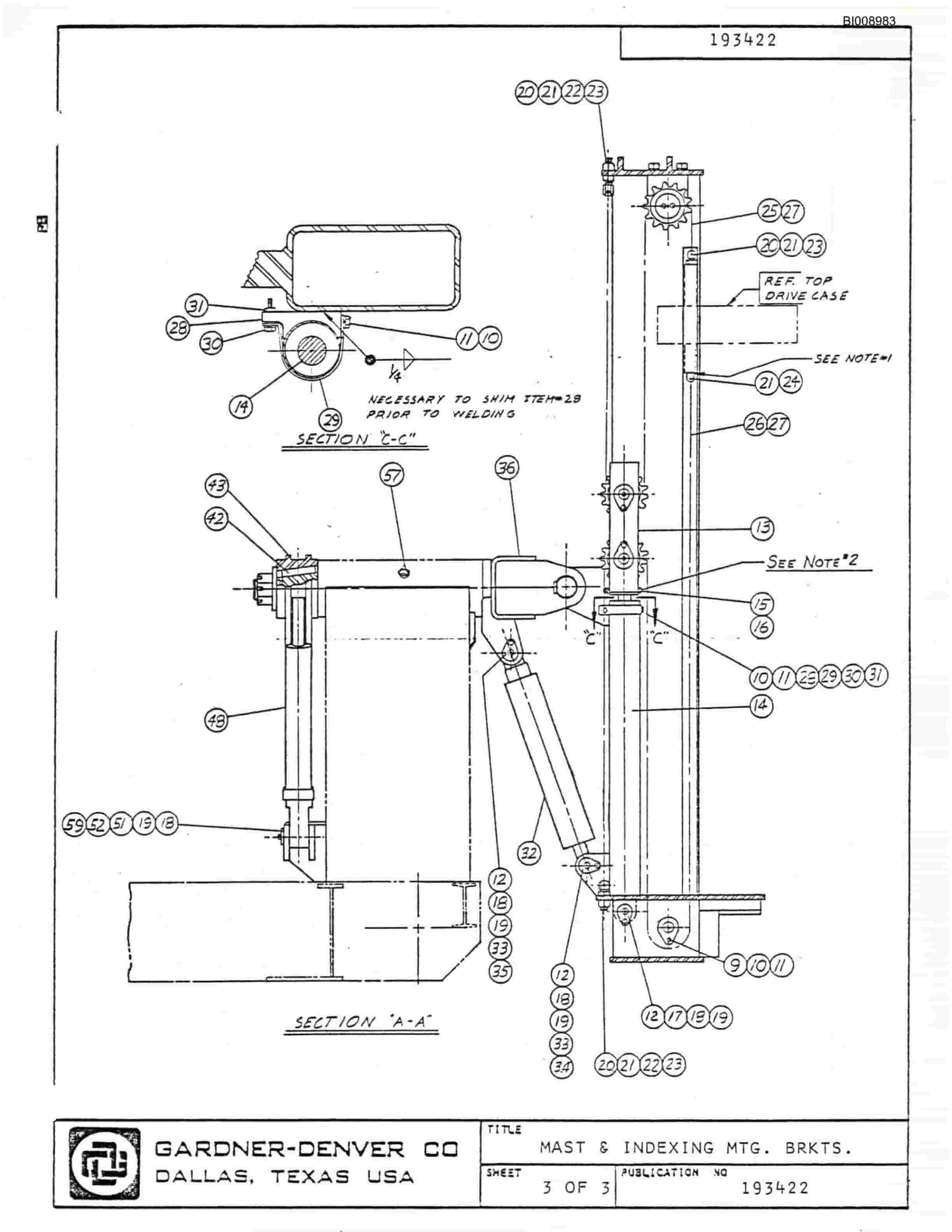 Bucyrus JB-798 Parts Catalog BI008983-5