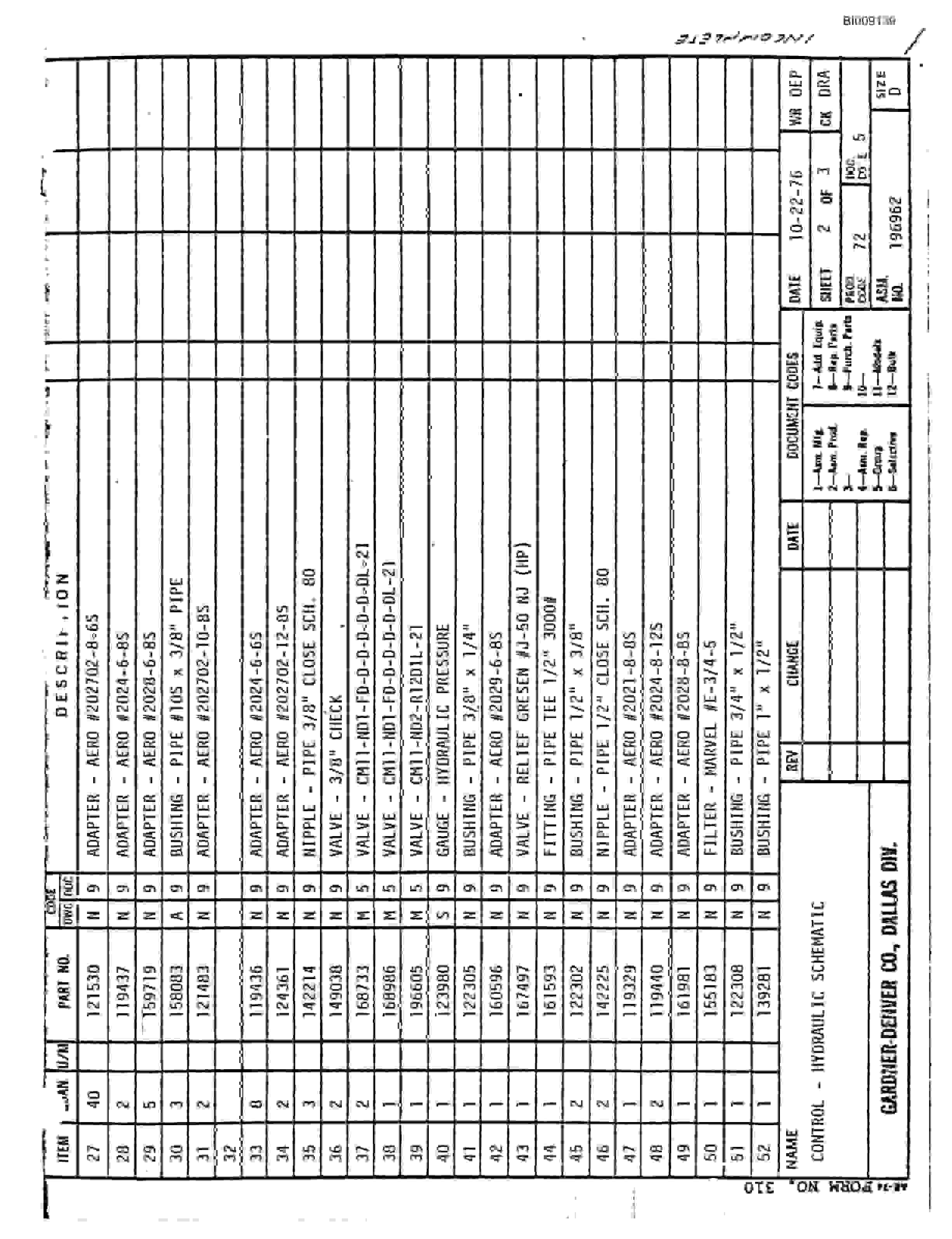 Bucyrus JB-799 Parts Catalog BI009139-5