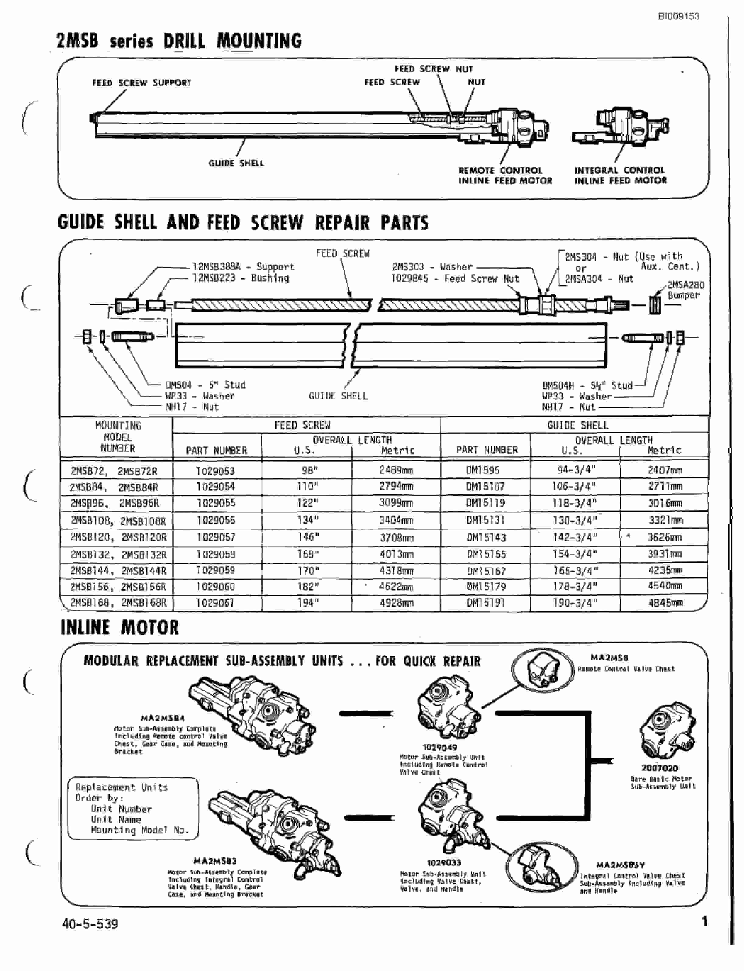 Bucyrus JB-803 Parts Catalog BI009153-4