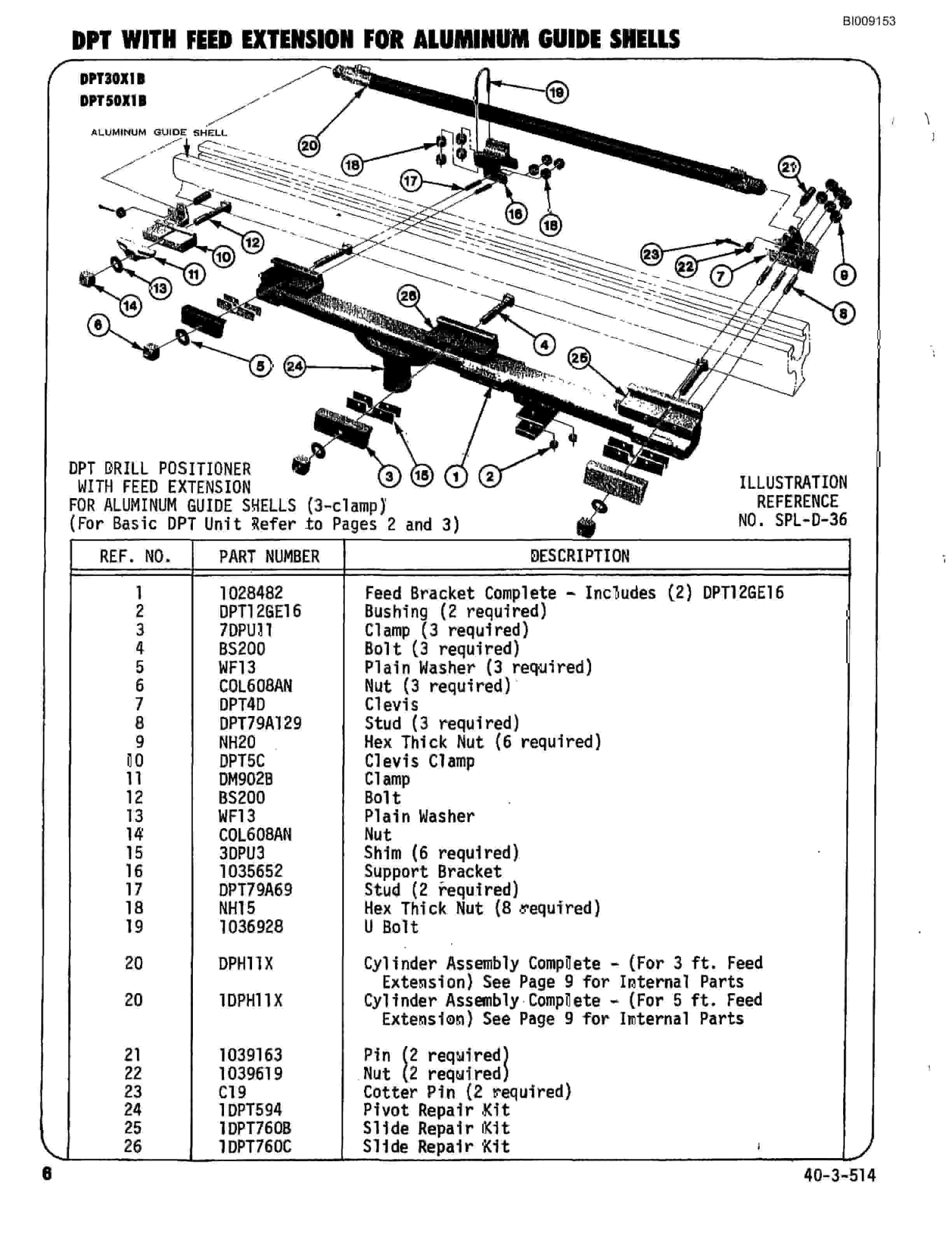 Bucyrus JB-803 Parts Catalog BI009153-5