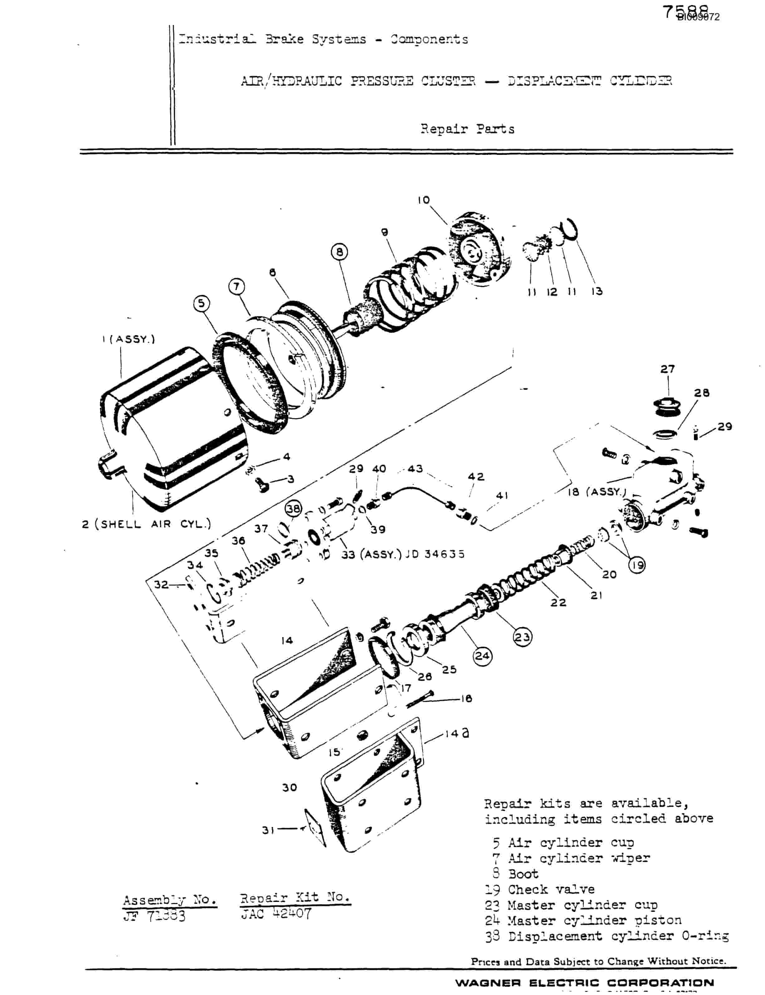 Bucyrus JB-813 Parts Catalog BI009072-3