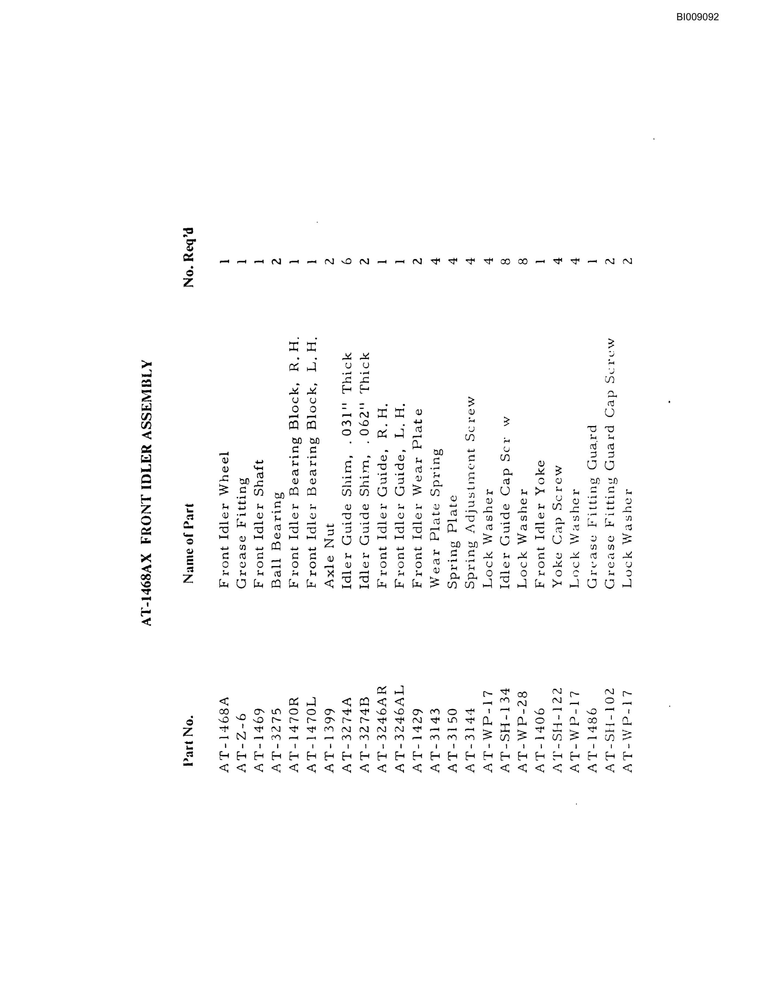 Bucyrus JB-814 Parts Catalog BI009092-2