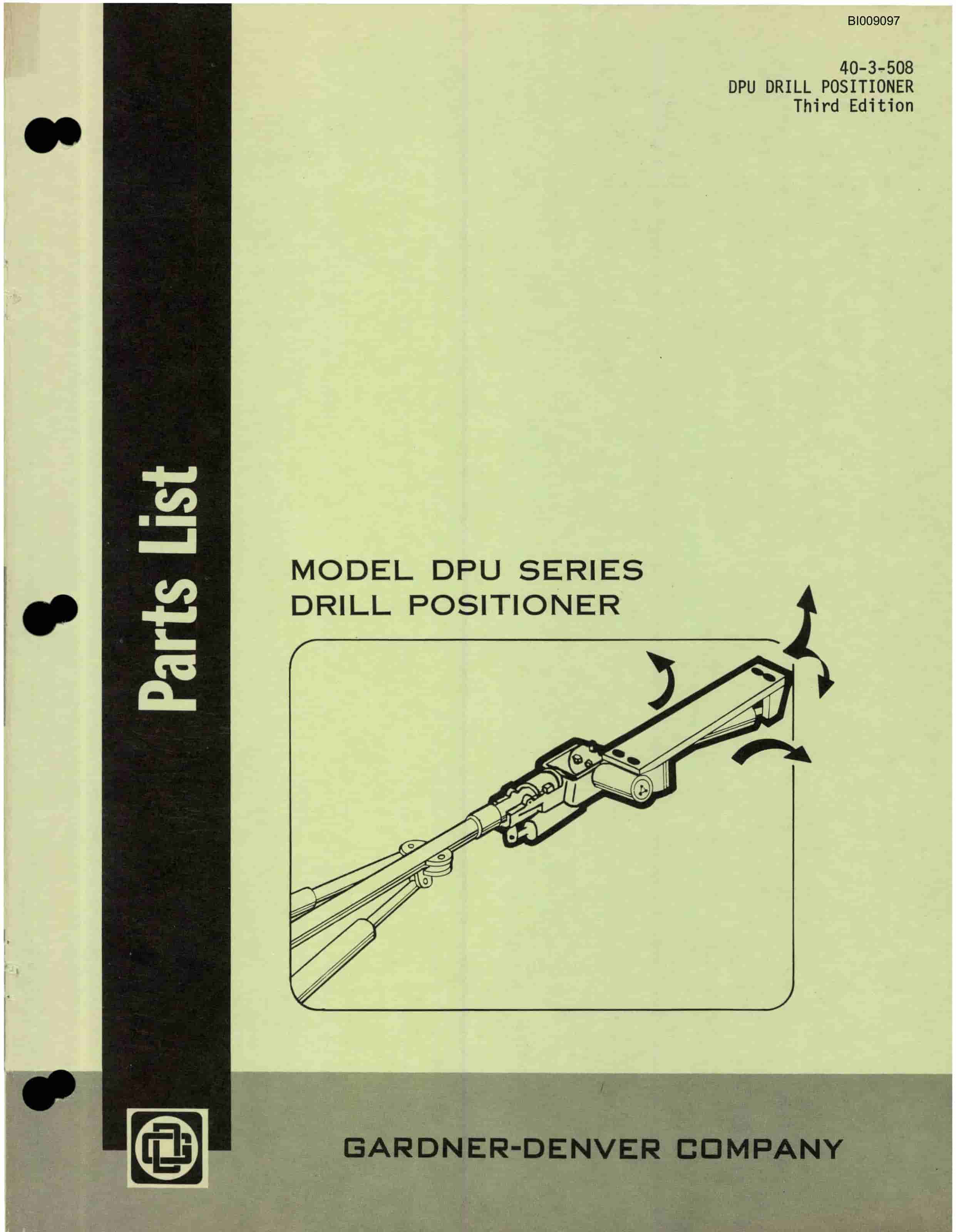 Bucyrus JB-826 Parts Catalog BI009097-3