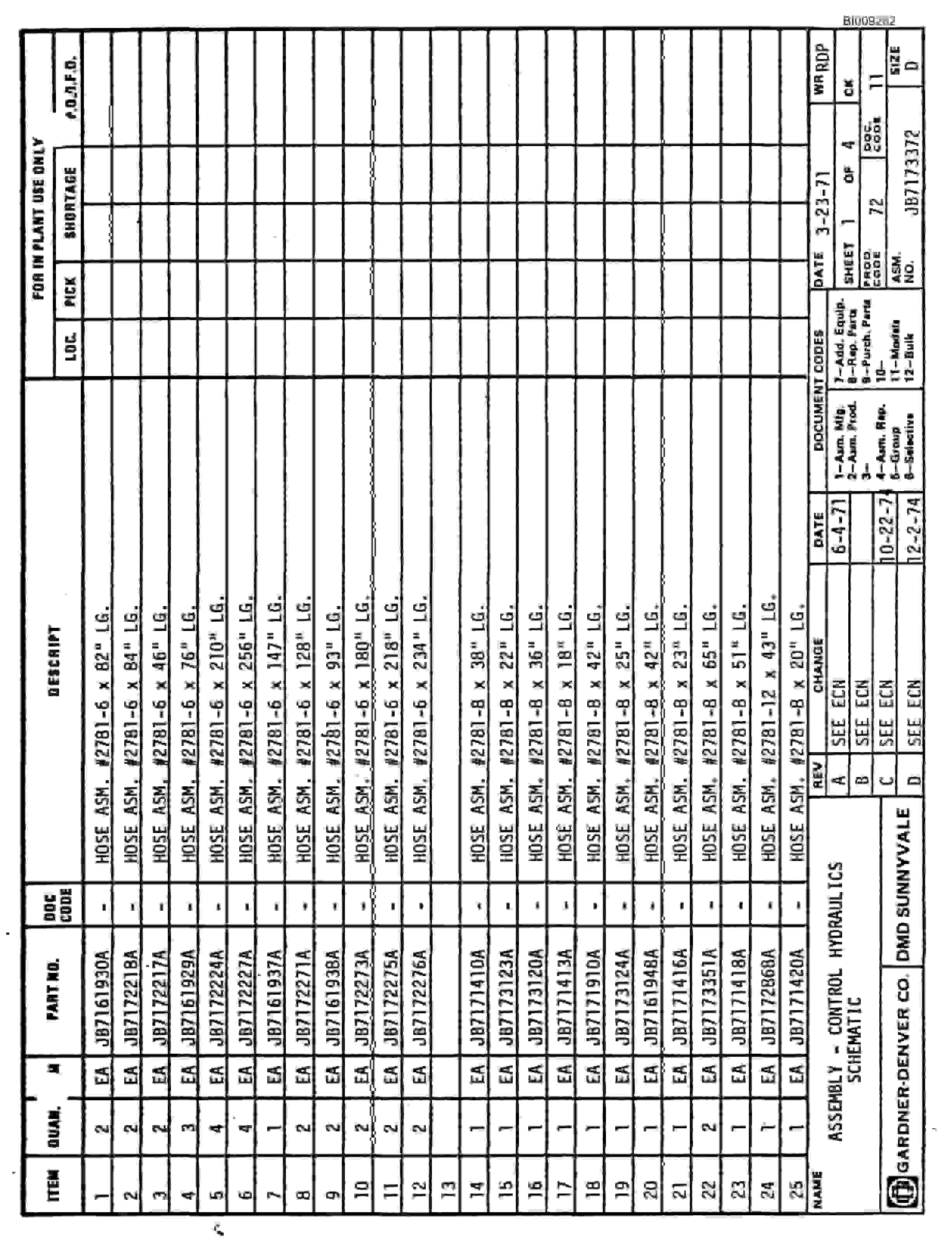 Bucyrus JB-829 Parts Catalog BI009262-5