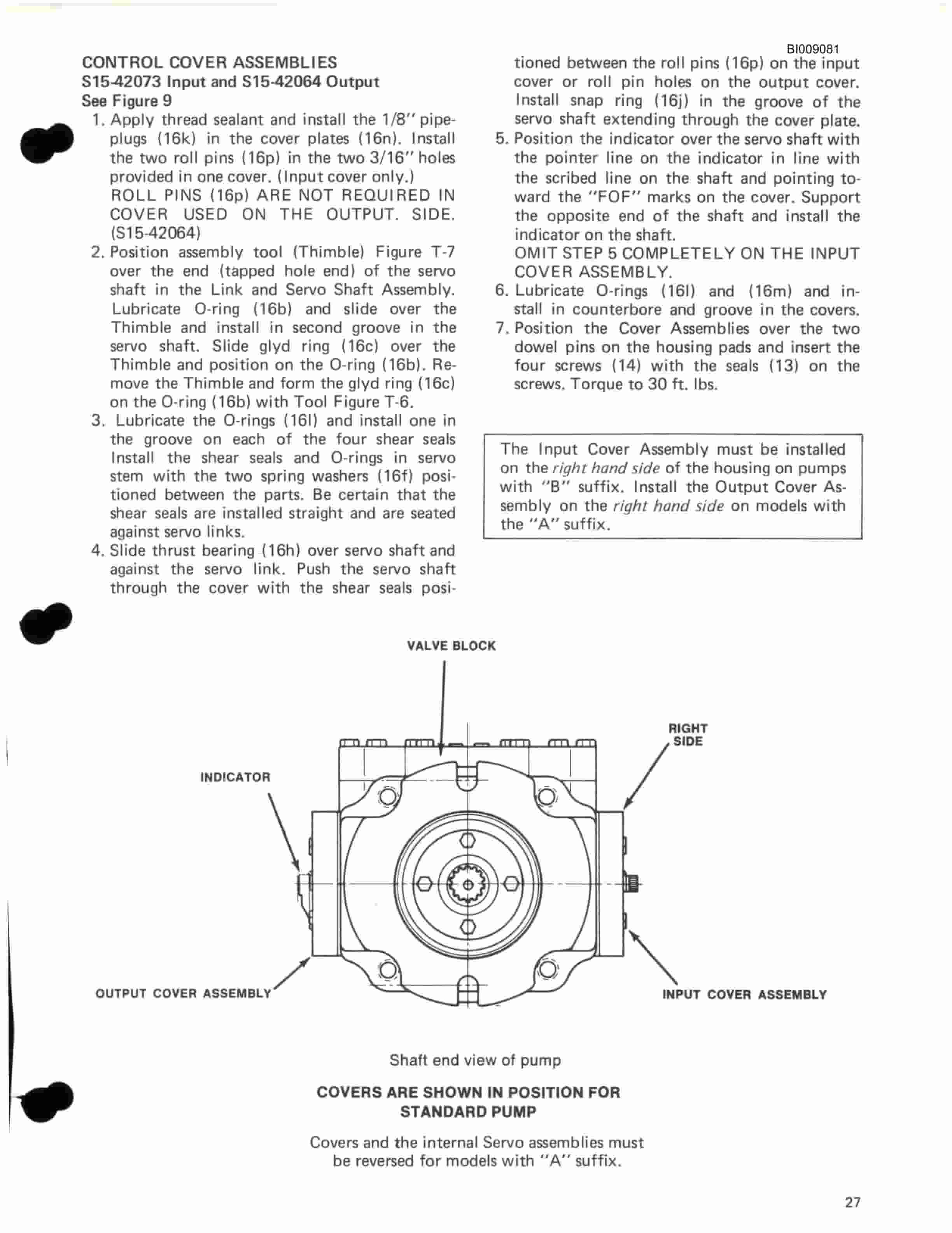 Bucyrus JB-836 Parts Catalog BI009081-5