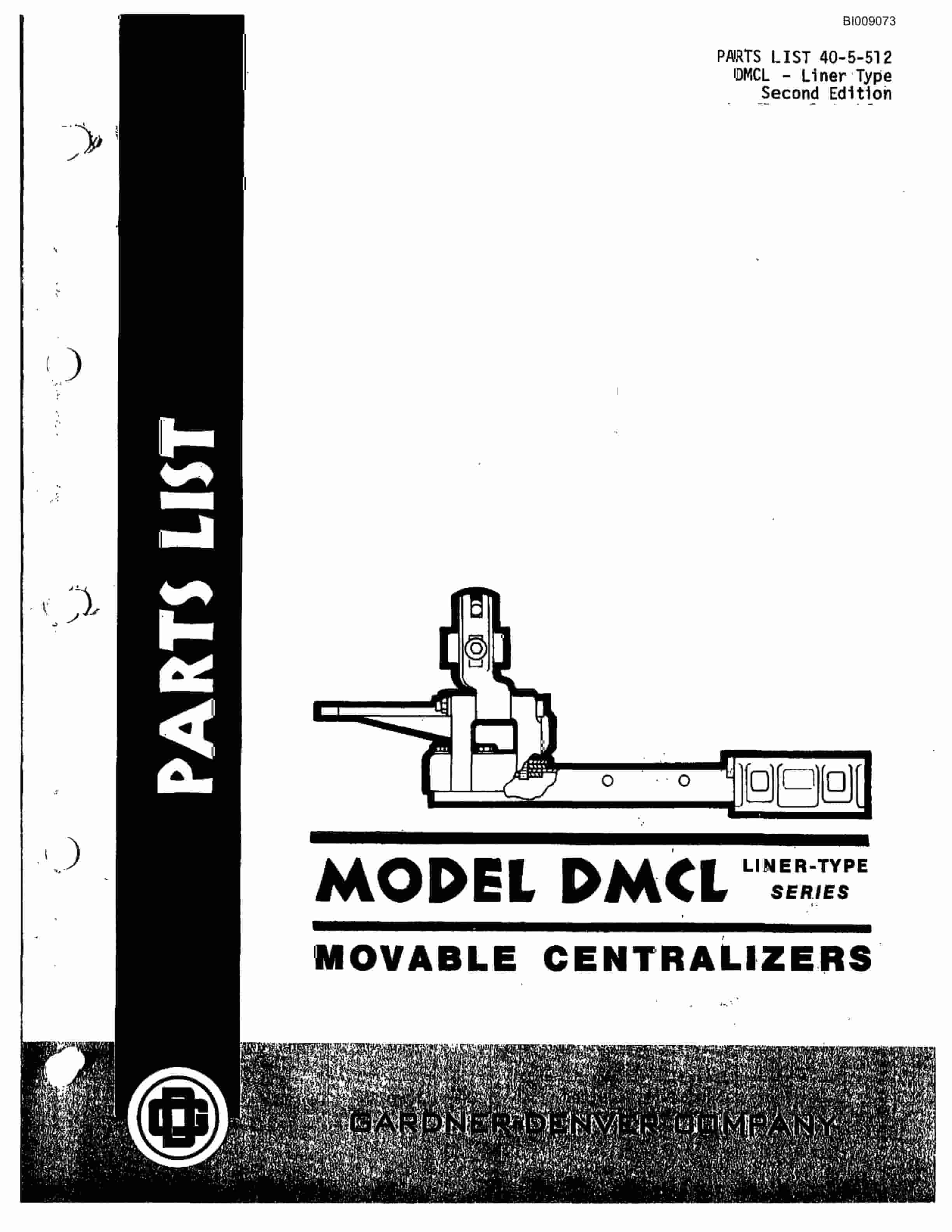 Bucyrus JB-837 Parts Catalog BI009073-3