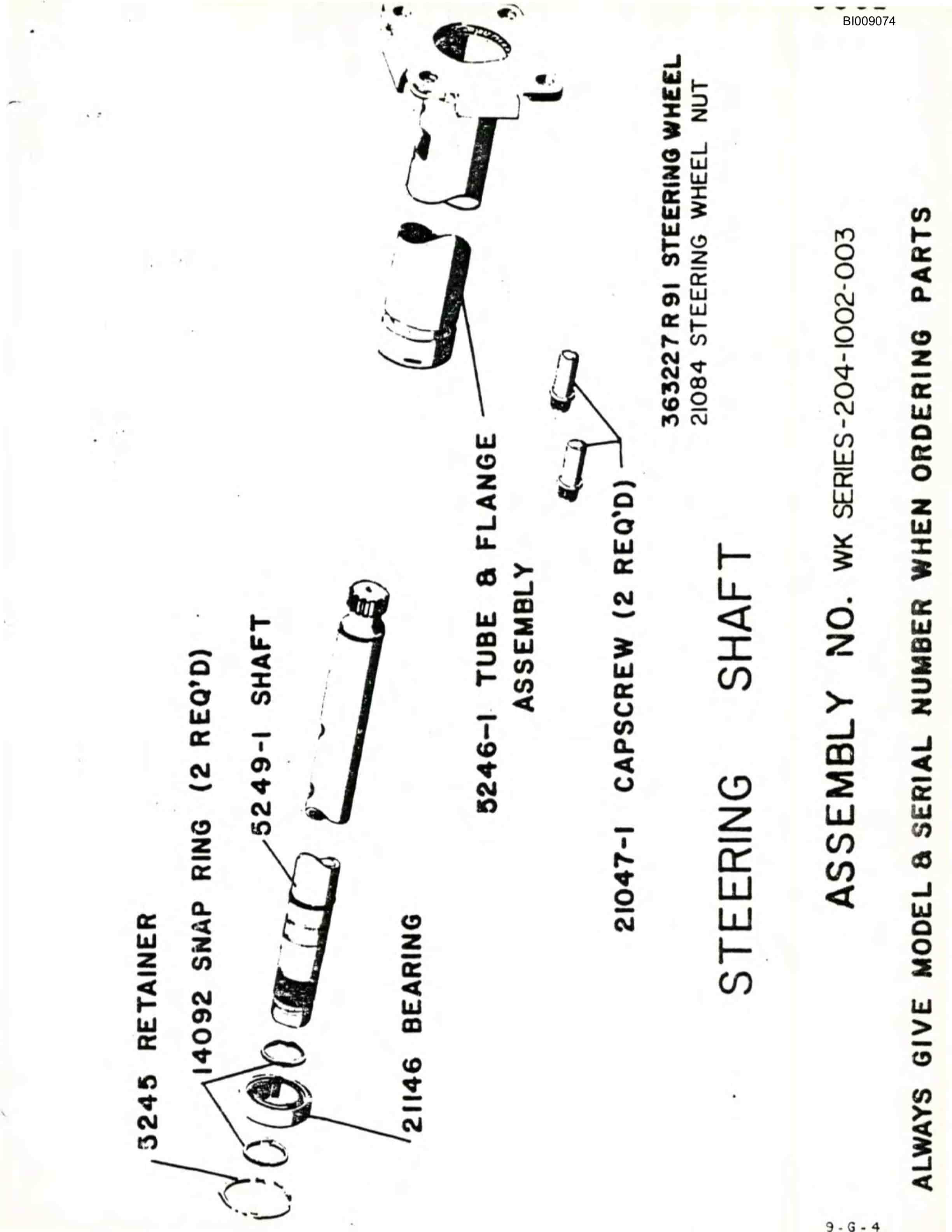 Bucyrus JB-840 Parts Catalog BI009074-2