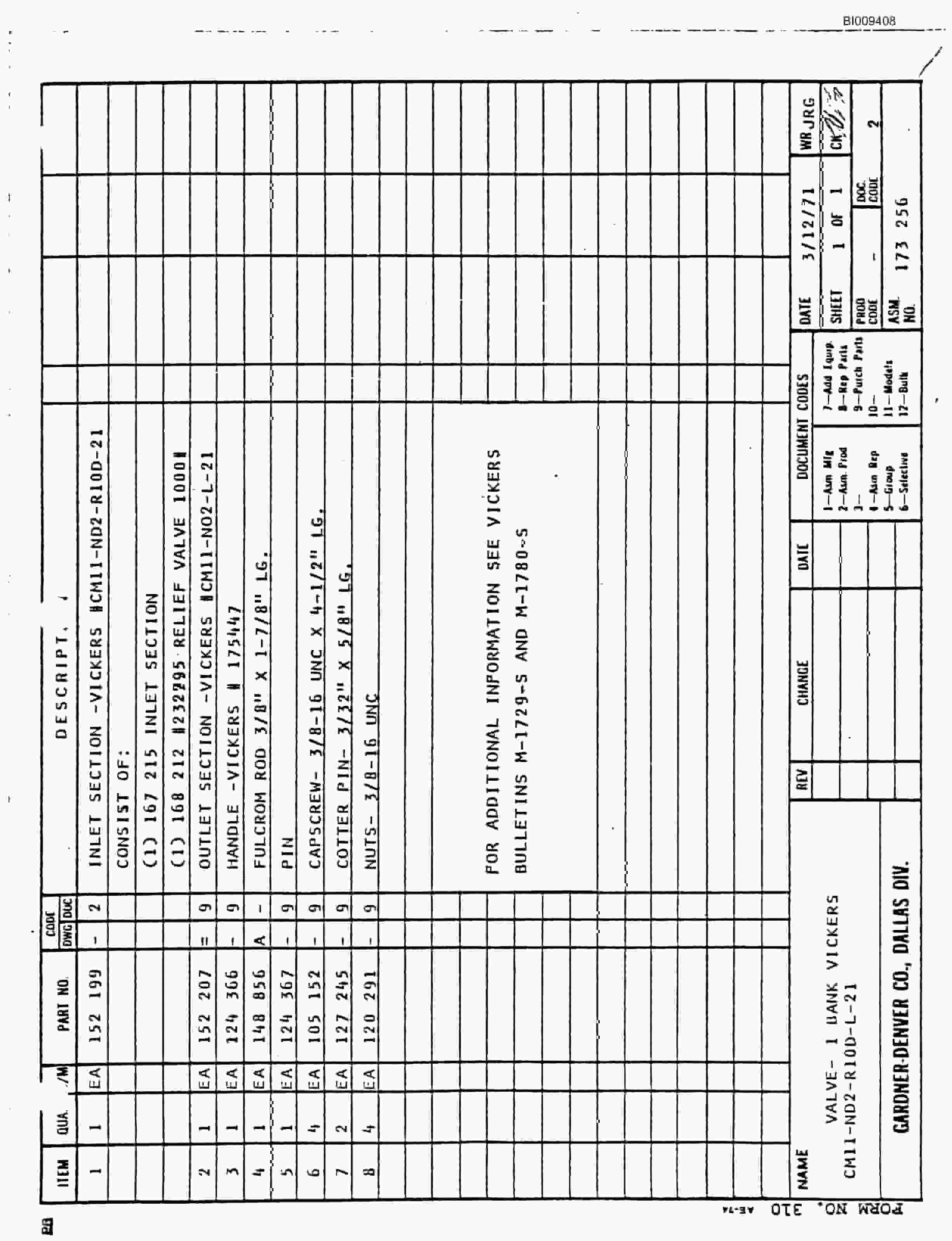 Bucyrus JB-854, JB-855, JB-856 Parts Catalog BI009408-3