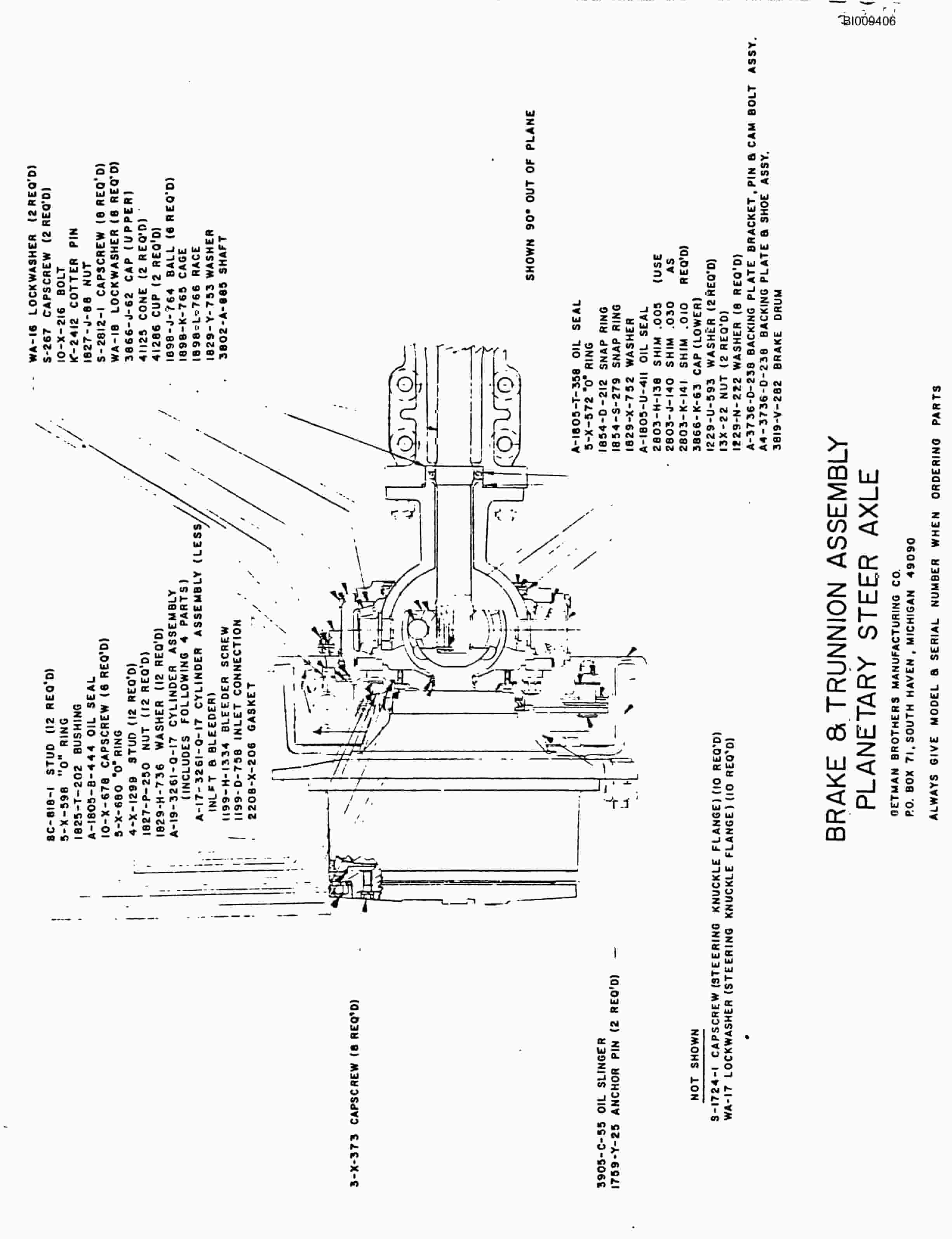 Bucyrus JB-860 Parts Catalog BI009406-2