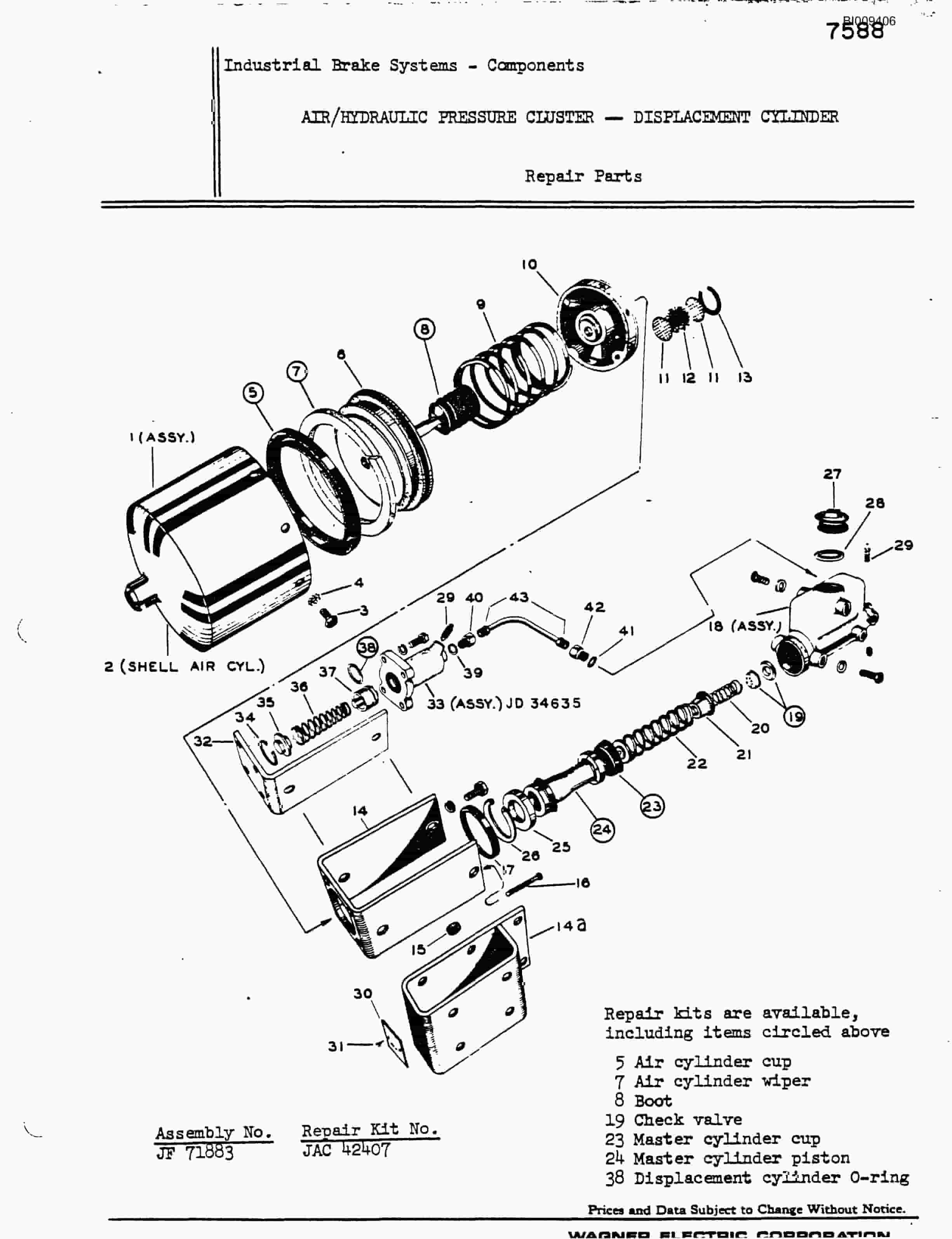 Bucyrus JB-860 Parts Catalog BI009406-3