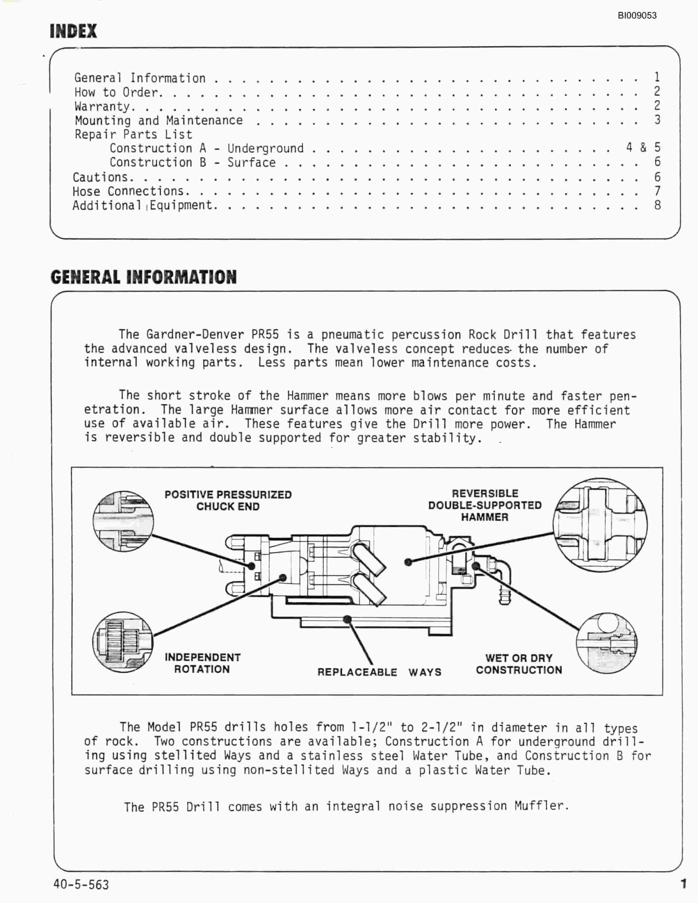Bucyrus JB-861 Parts Catalog BI009053-3
