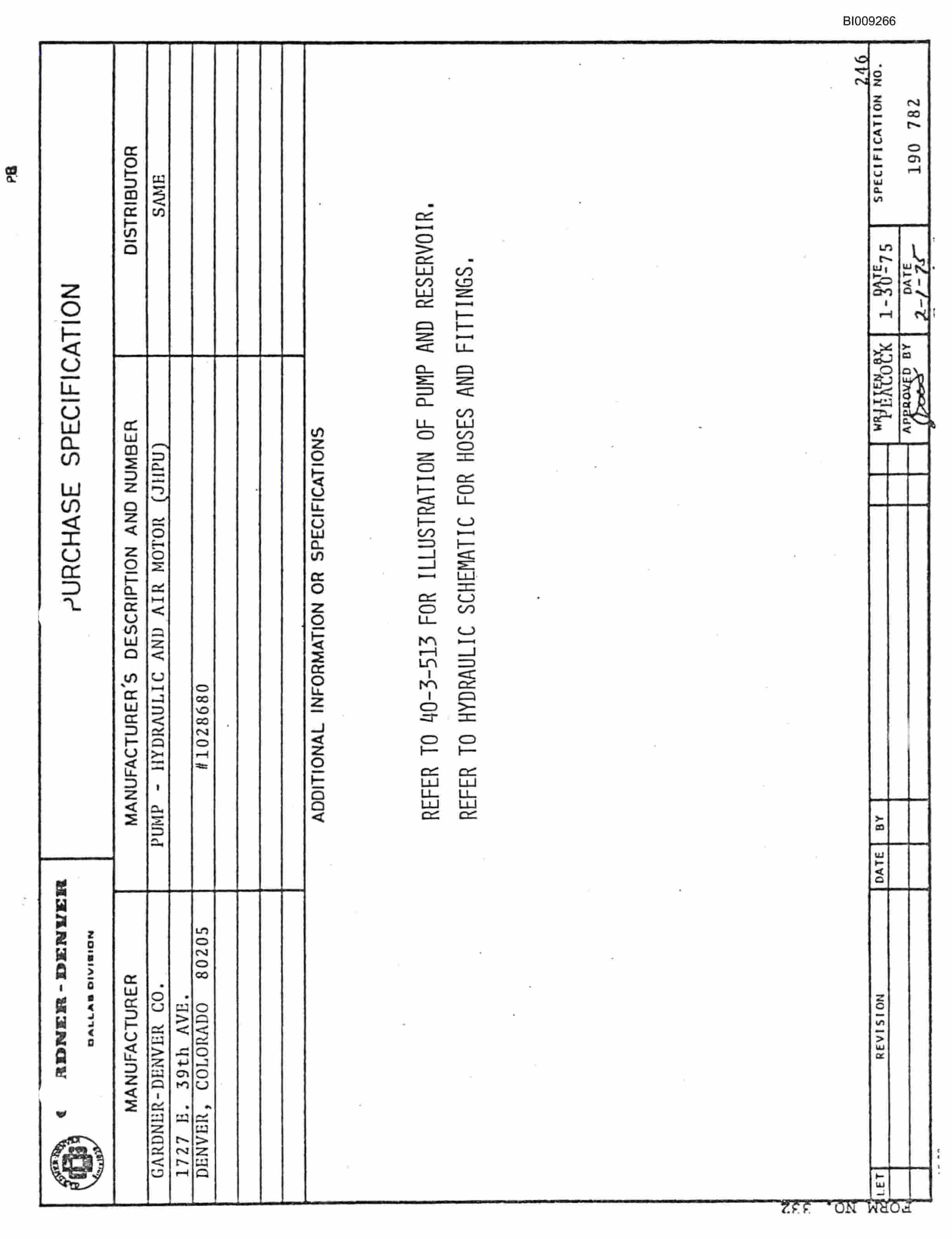 Bucyrus JB-863 Parts Catalog BI009266-4