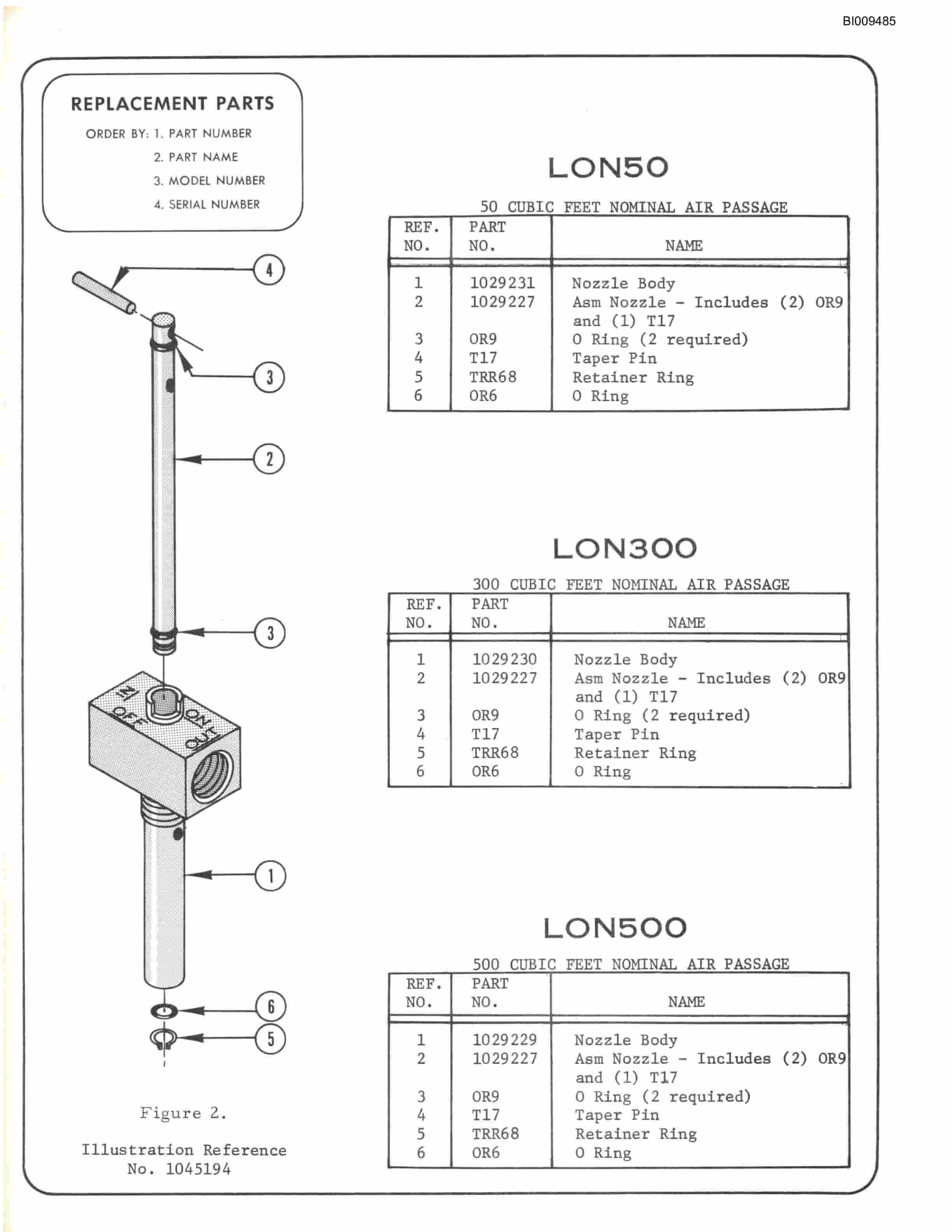 Bucyrus JB-868, JB-869 Parts Catalog BI009485-5