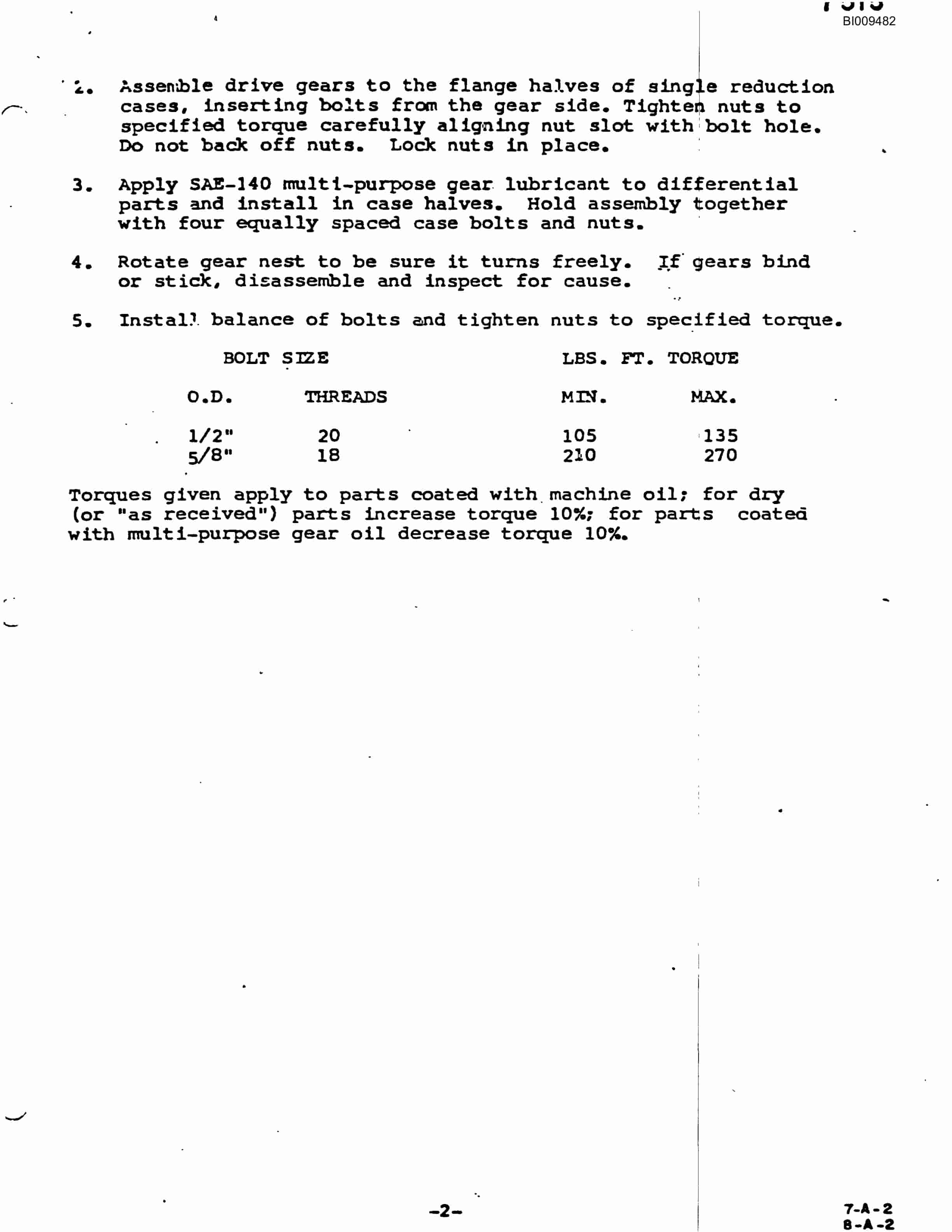 Bucyrus JB-880 Parts Catalog BI009482-3