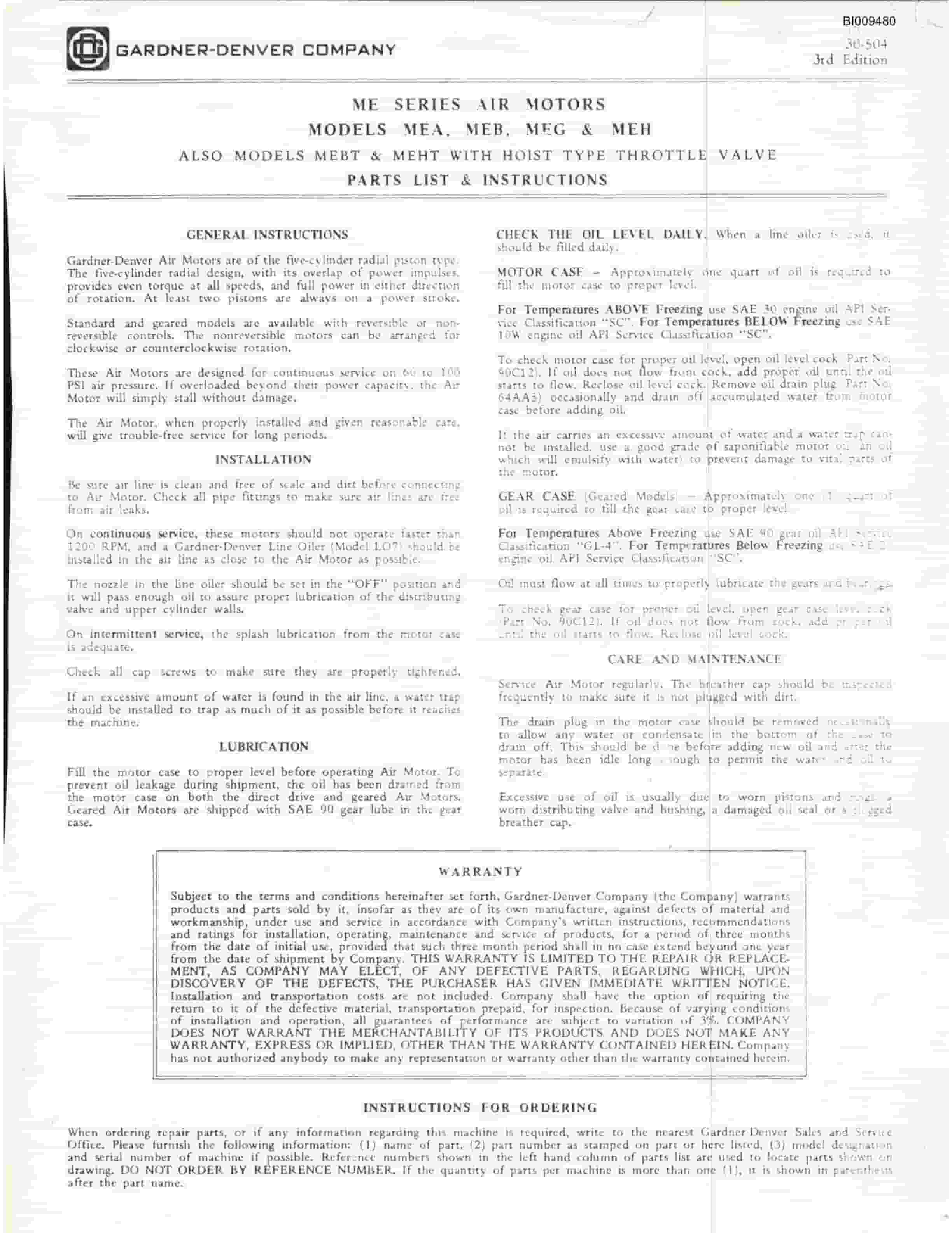 Bucyrus JB-882 Parts Catalog BI009480-4