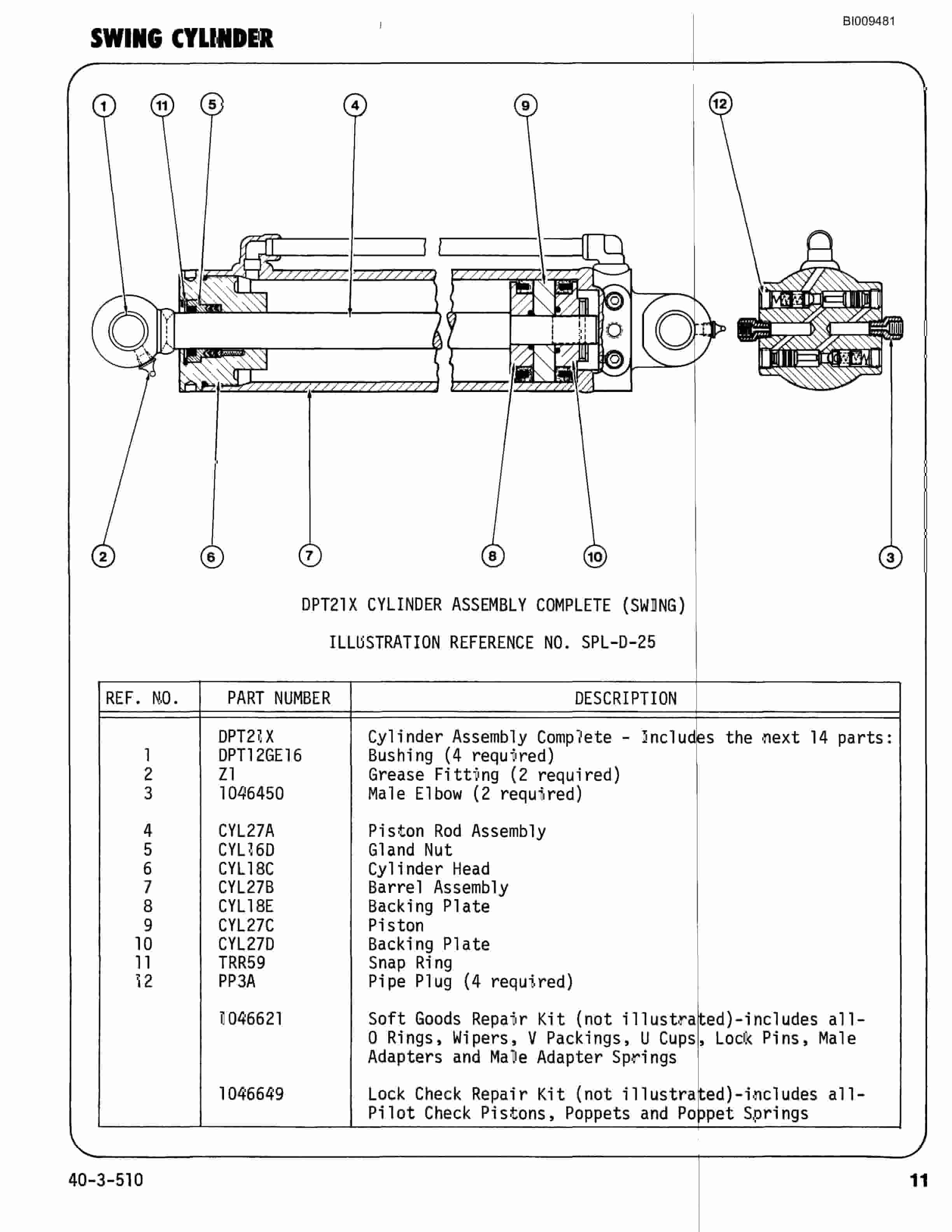Bucyrus JB-884 Parts Catalog BI009481-3
