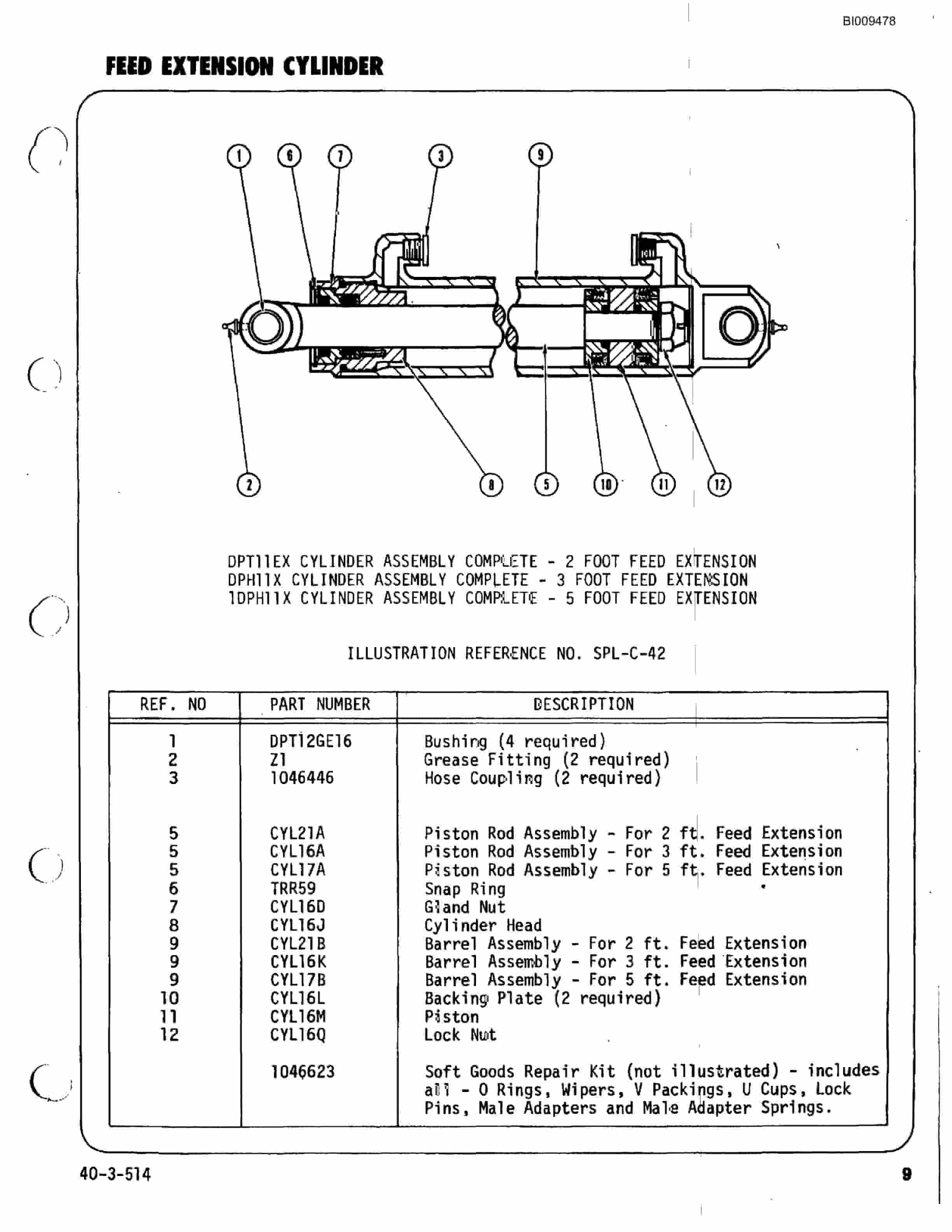 Bucyrus JB-887 Parts Catalog BI009478-3