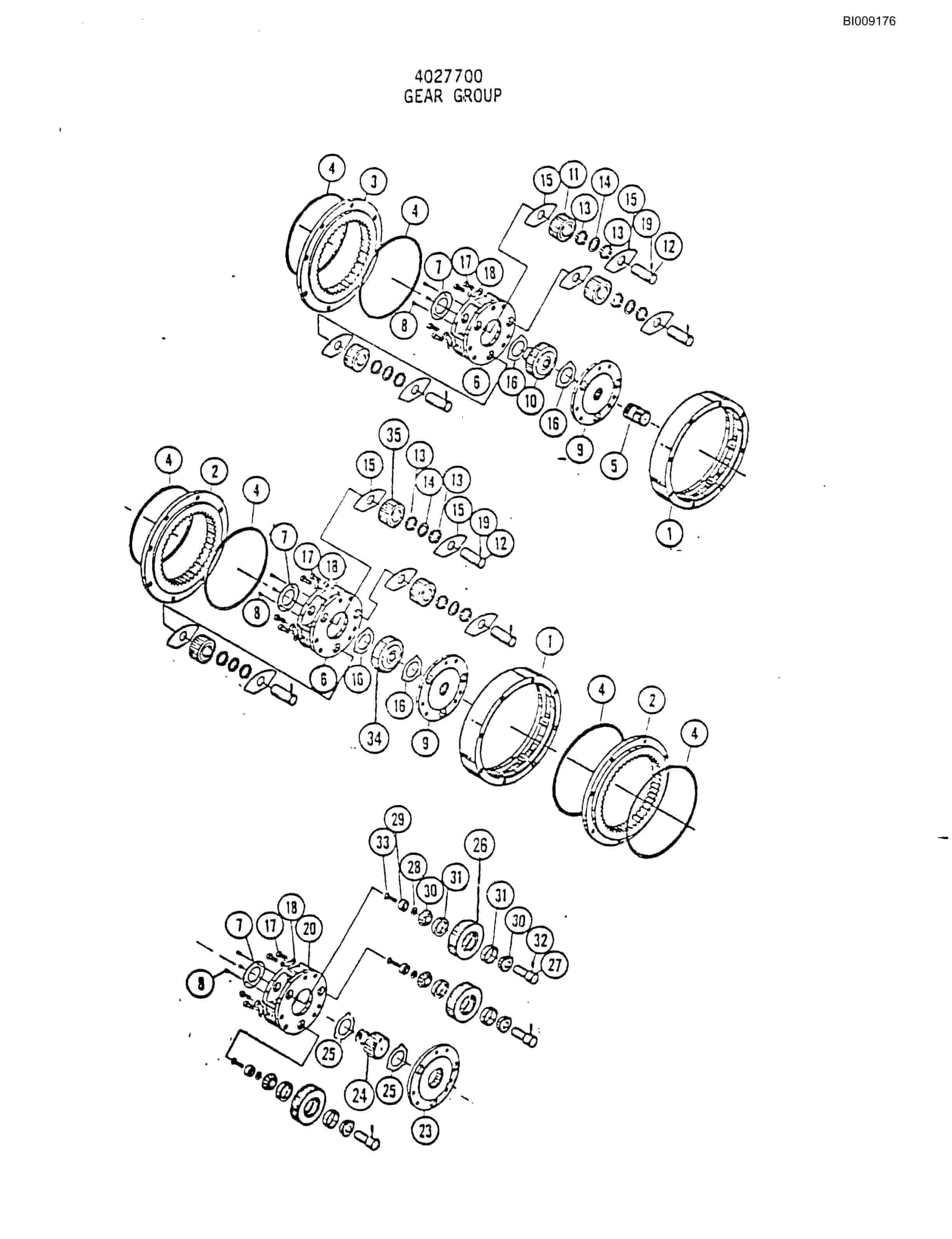 Bucyrus JB-910 Parts Catalog BI009176-5