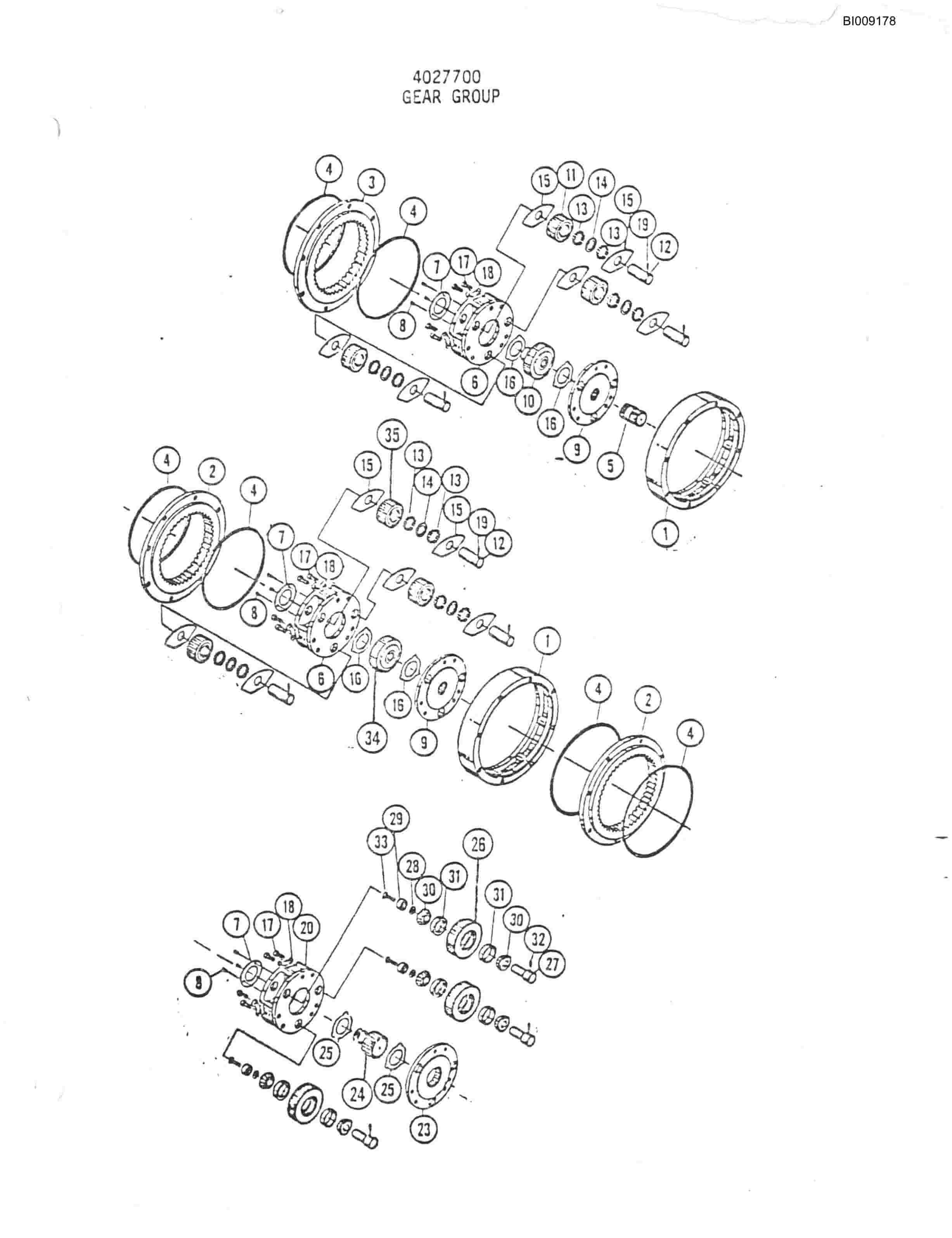 Bucyrus JB-910 Parts Catalog BI009178-5
