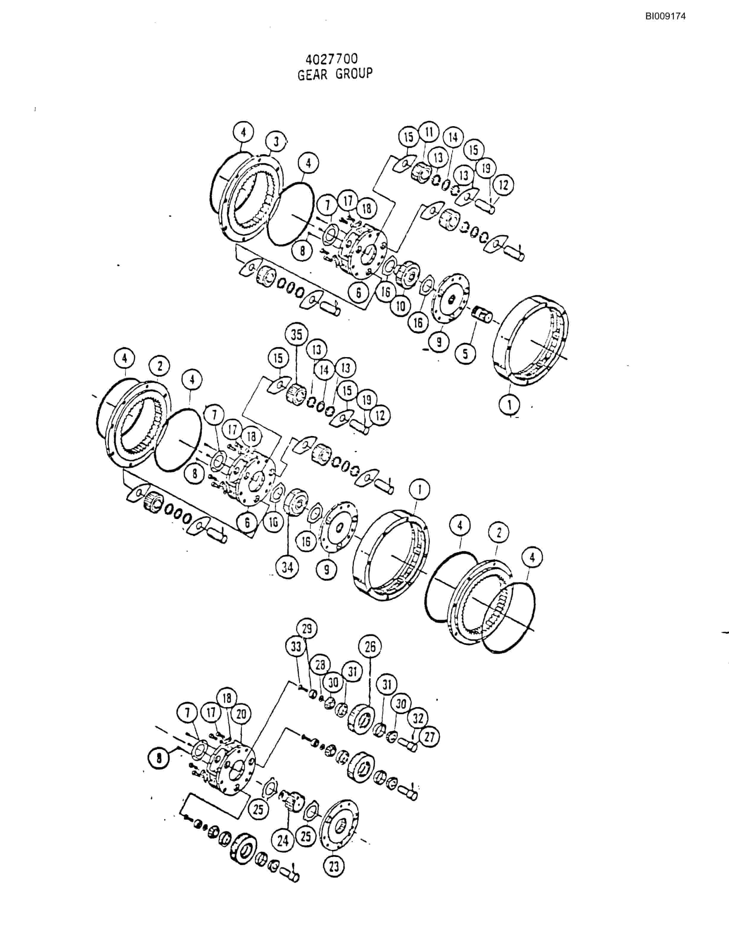 Bucyrus JB-911 Parts Catalog BI009174-5