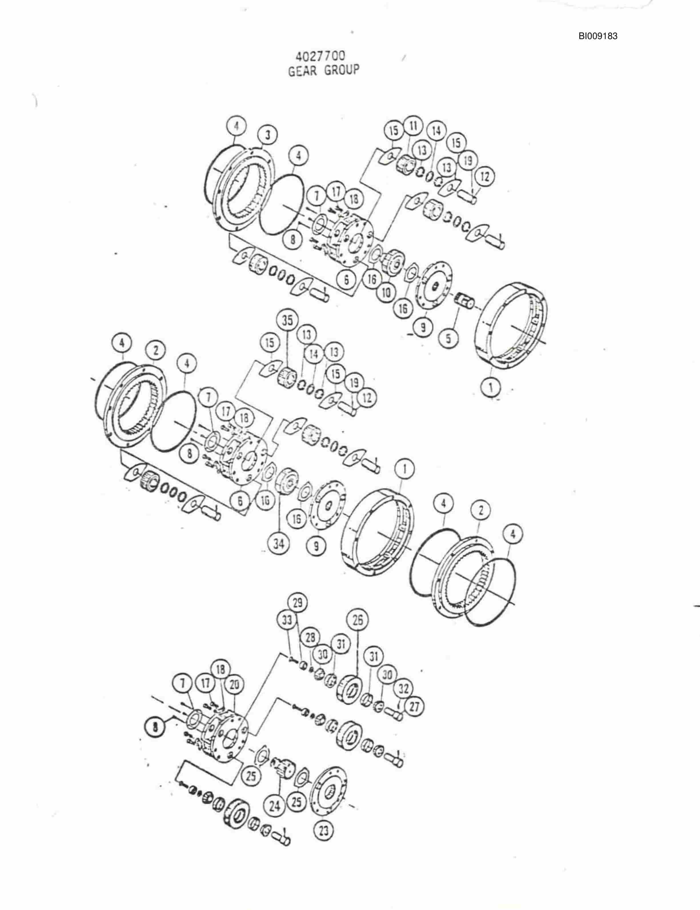 Bucyrus JB-911 Parts Catalog BI009183-5