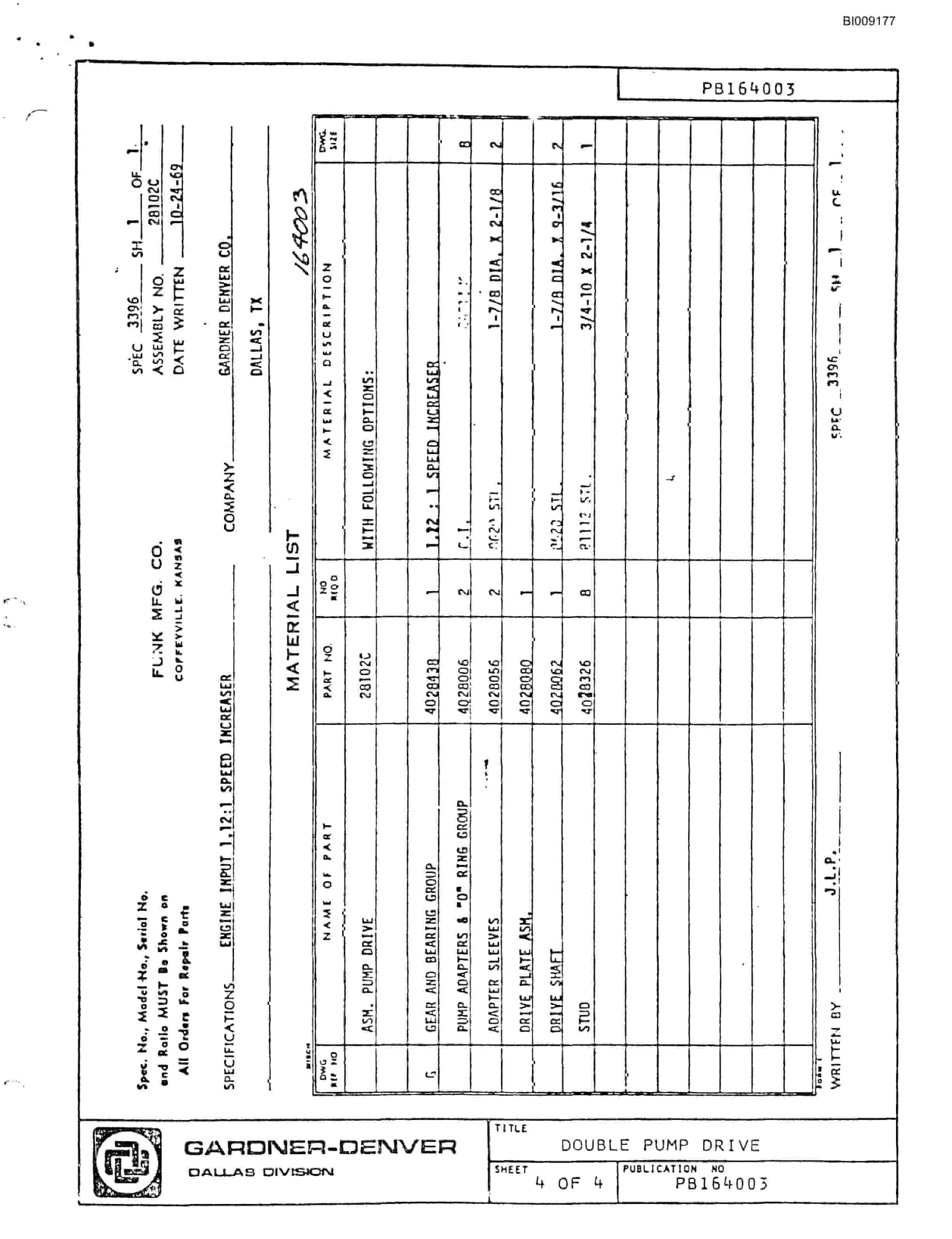 Bucyrus JB-913 Parts Catalog BI009177-5