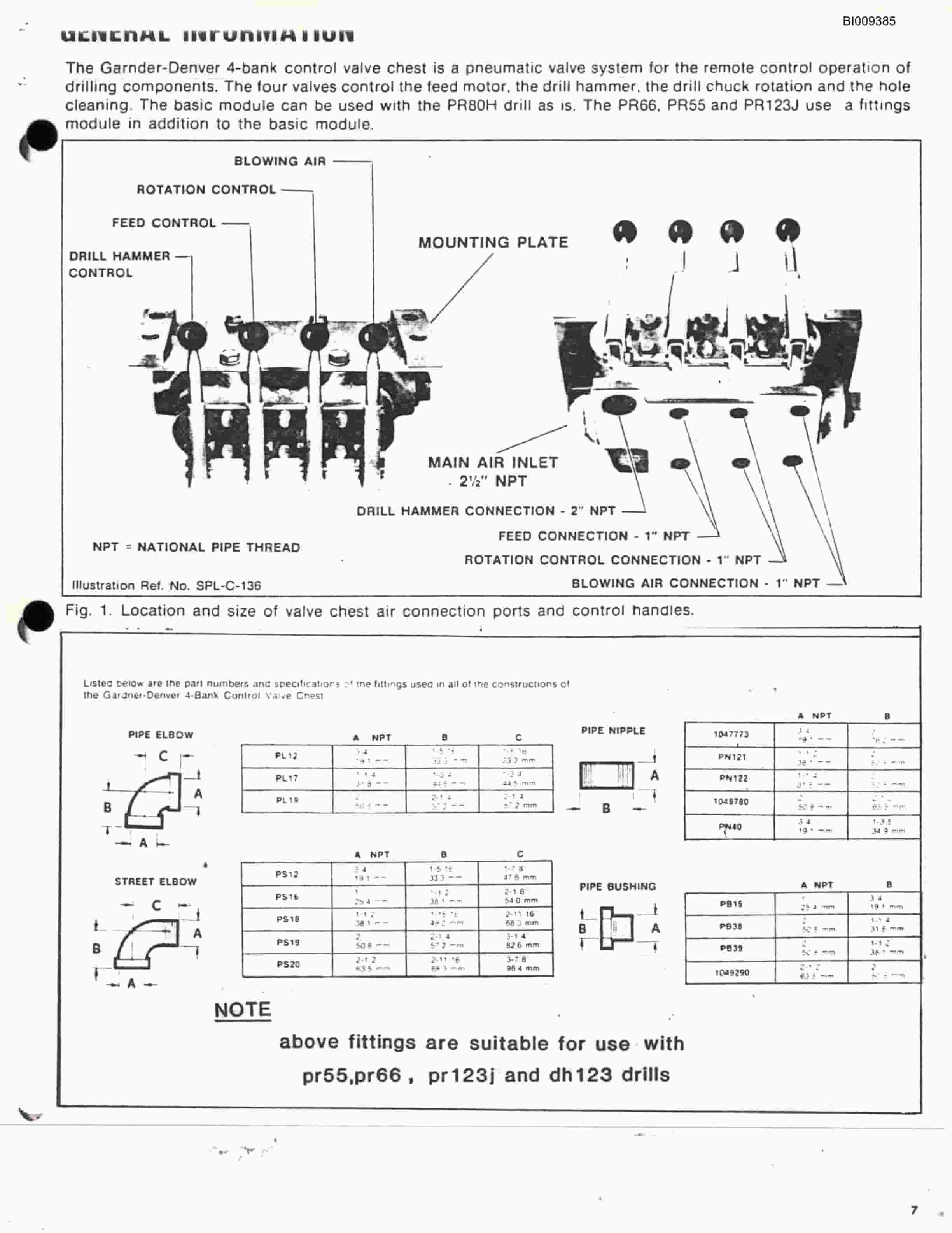 Bucyrus JB-923 Parts Catalog BI009385-3