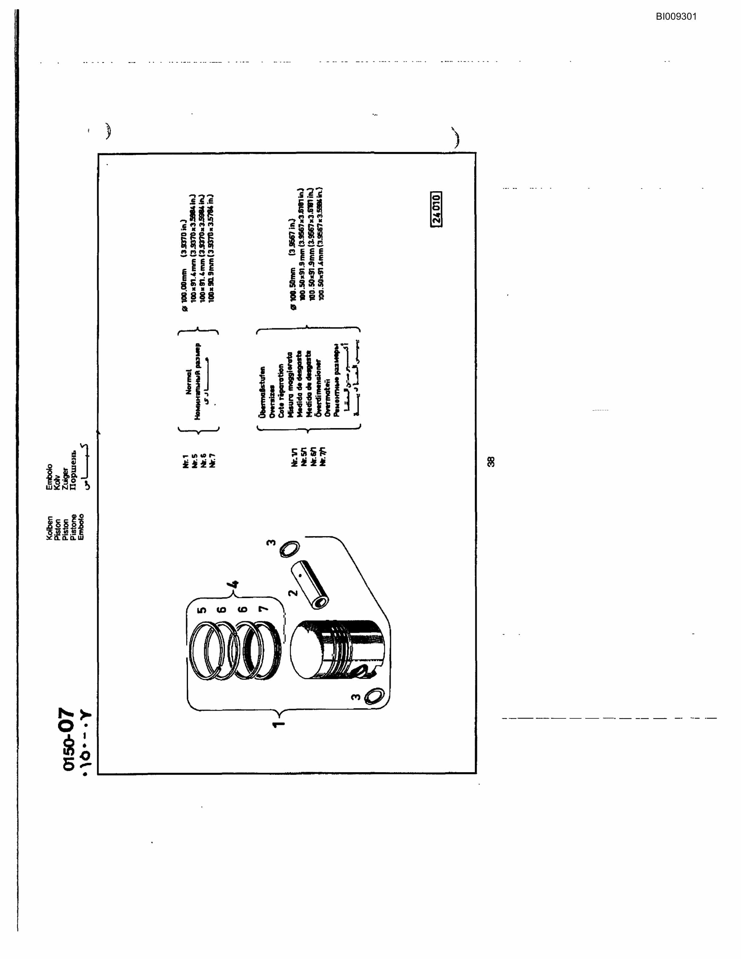 Bucyrus JB-930 Parts Catalog BI009301-3