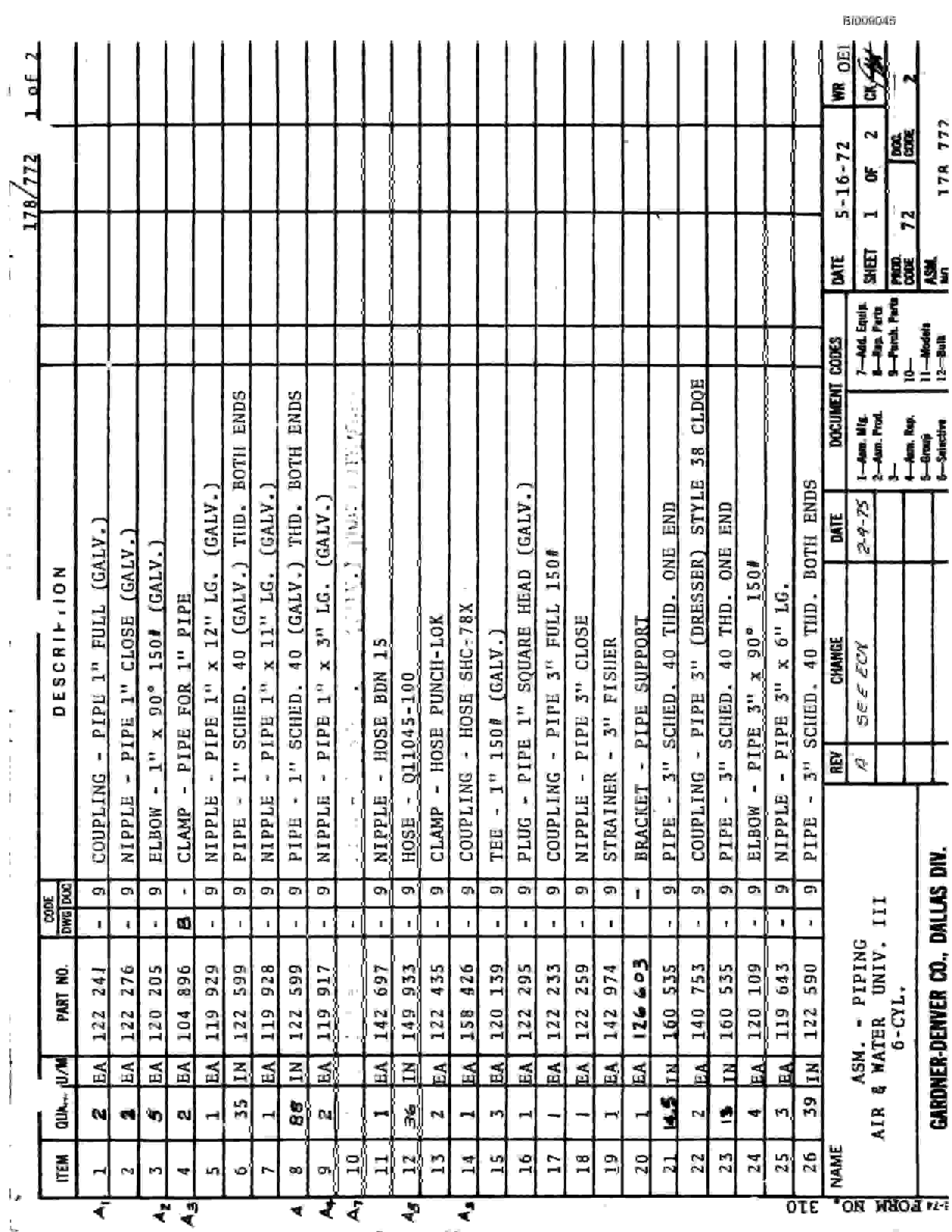 Bucyrus JB-942 Parts Catalog BI009045-2