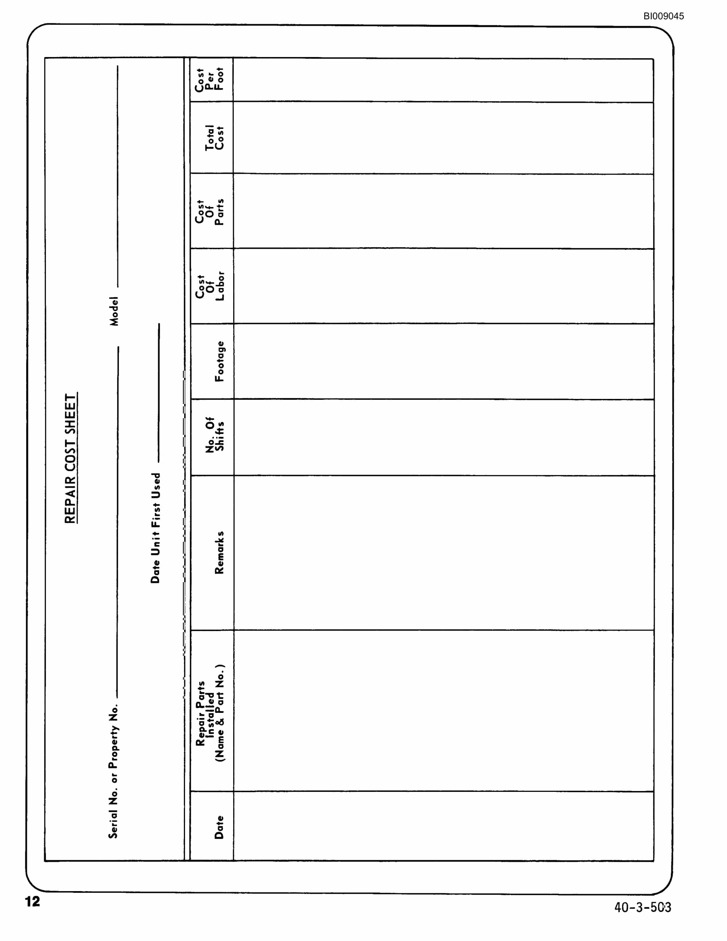 Bucyrus JB-942 Parts Catalog BI009045-3