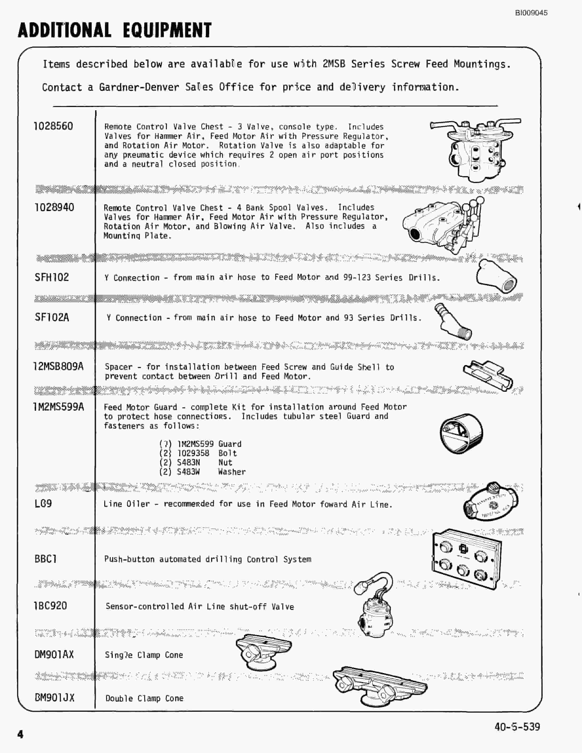 Bucyrus JB-942 Parts Catalog BI009045-4