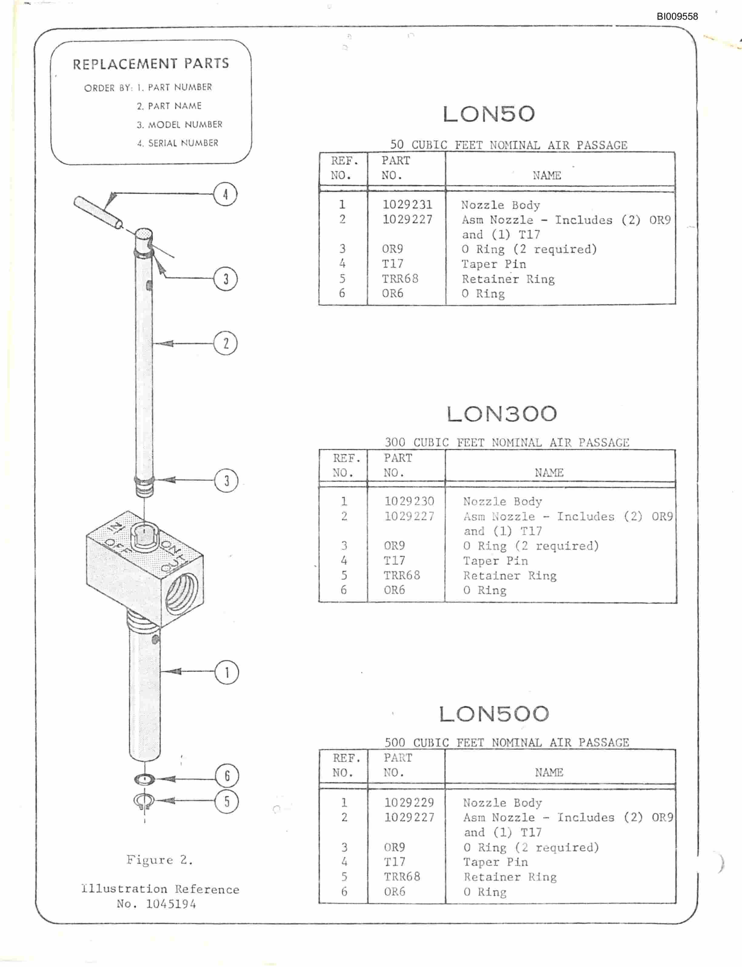 Bucyrus JB-942 Parts Catalog BI009558-3
