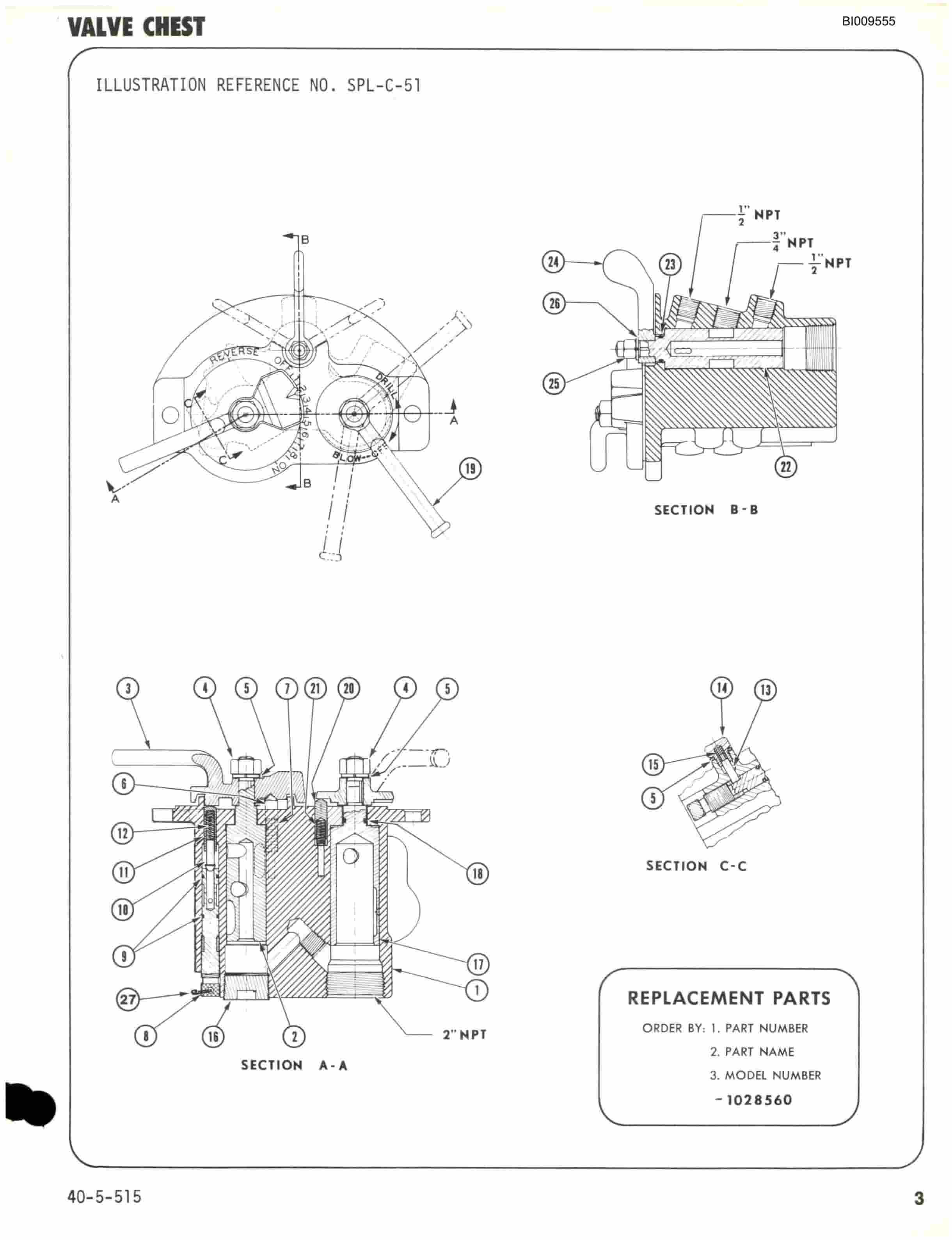 Bucyrus JB-952 Parts Catalog BI009555-5