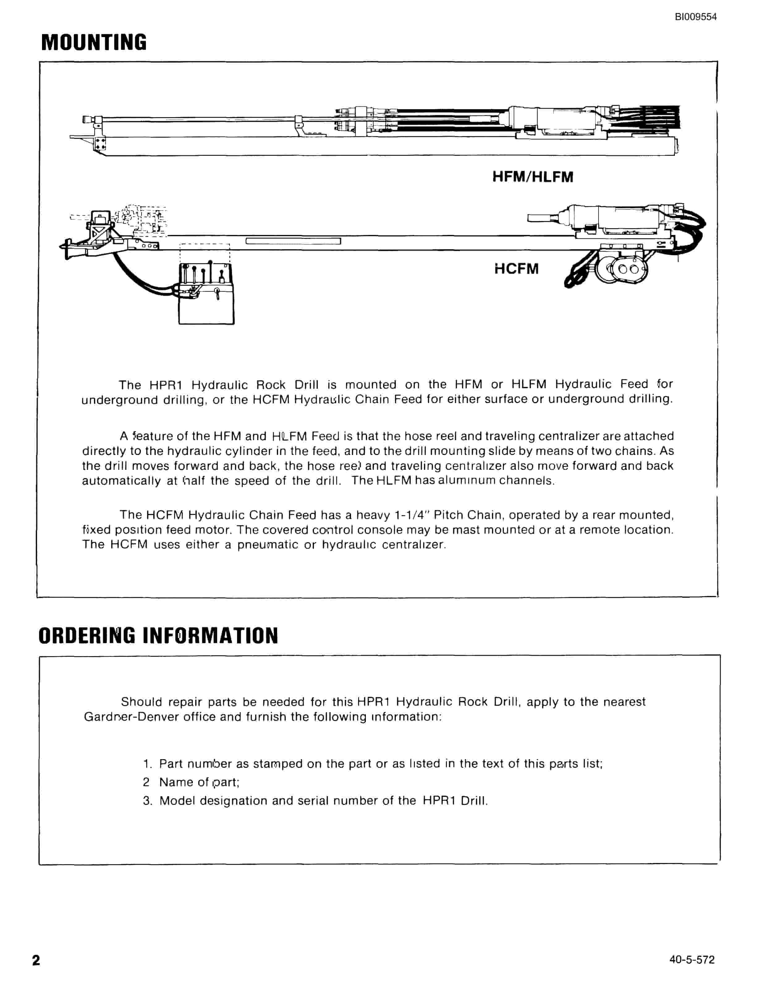 Bucyrus JB-953 Parts Catalog BI009554-2