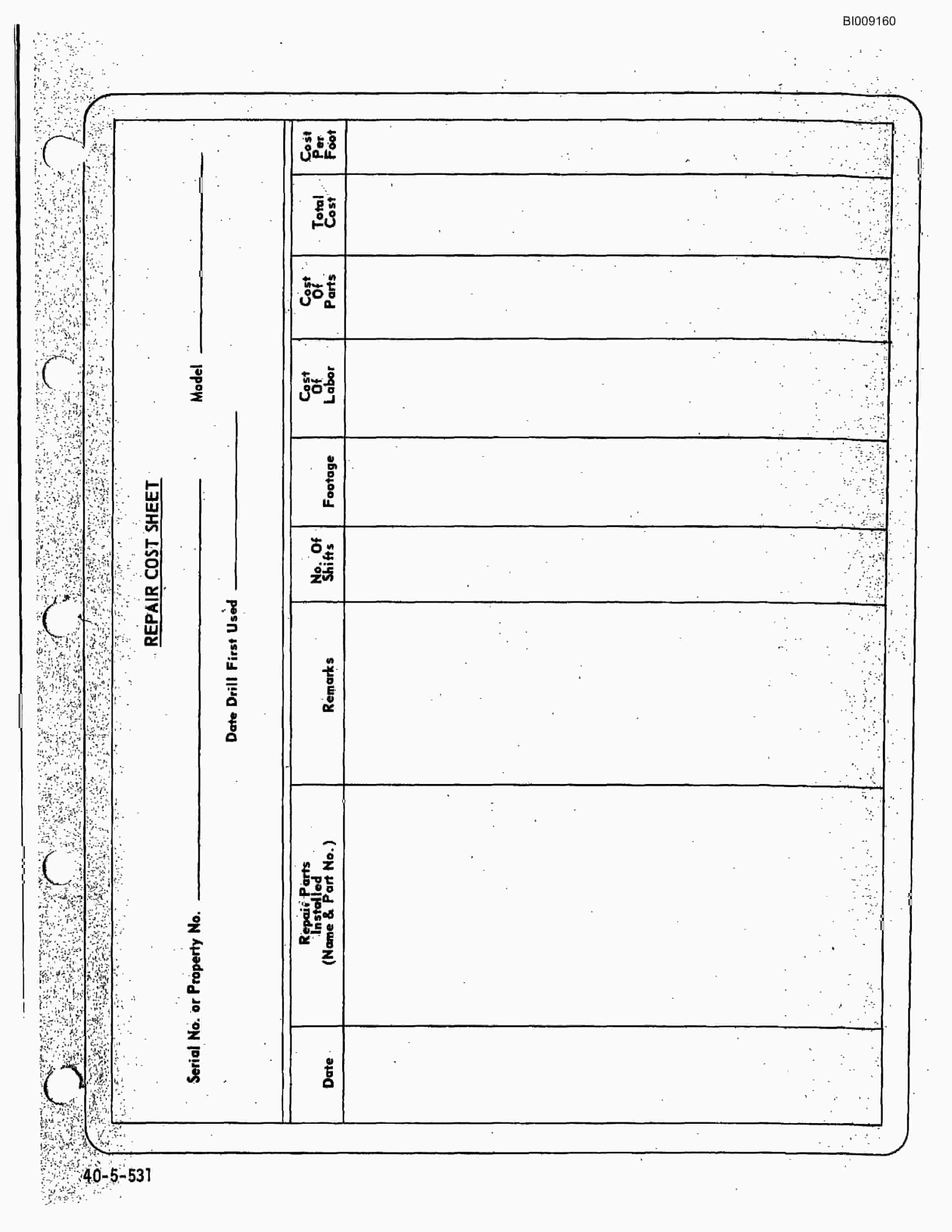 Bucyrus JB-954 Parts Catalog BI009160-2