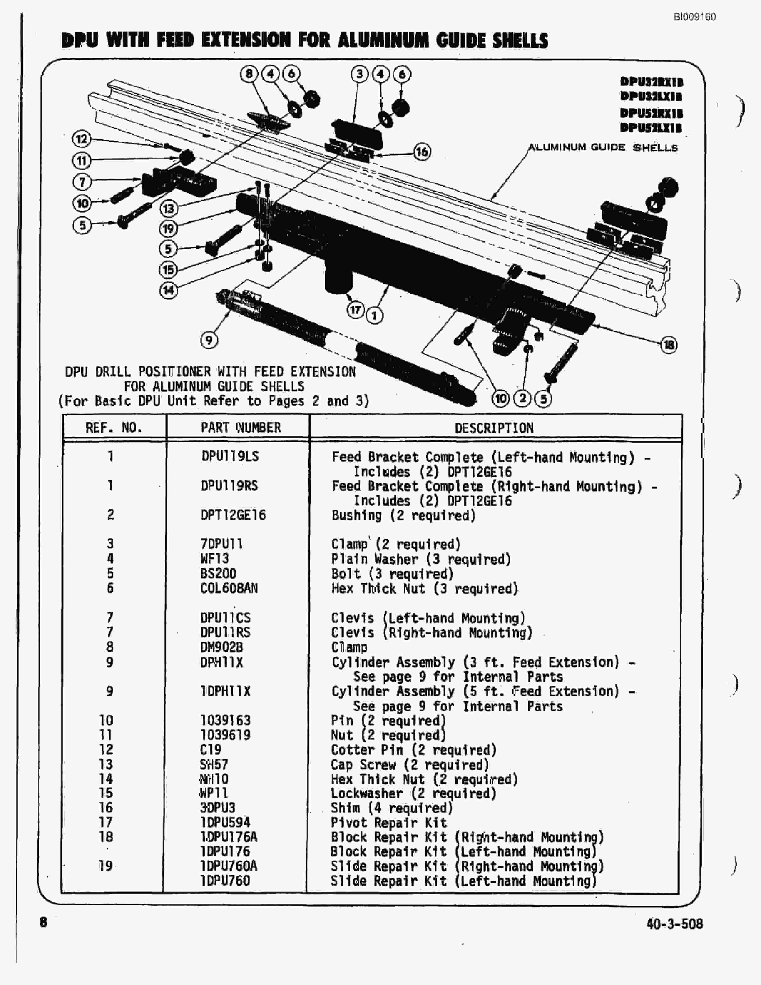 Bucyrus JB-954 Parts Catalog BI009160-3