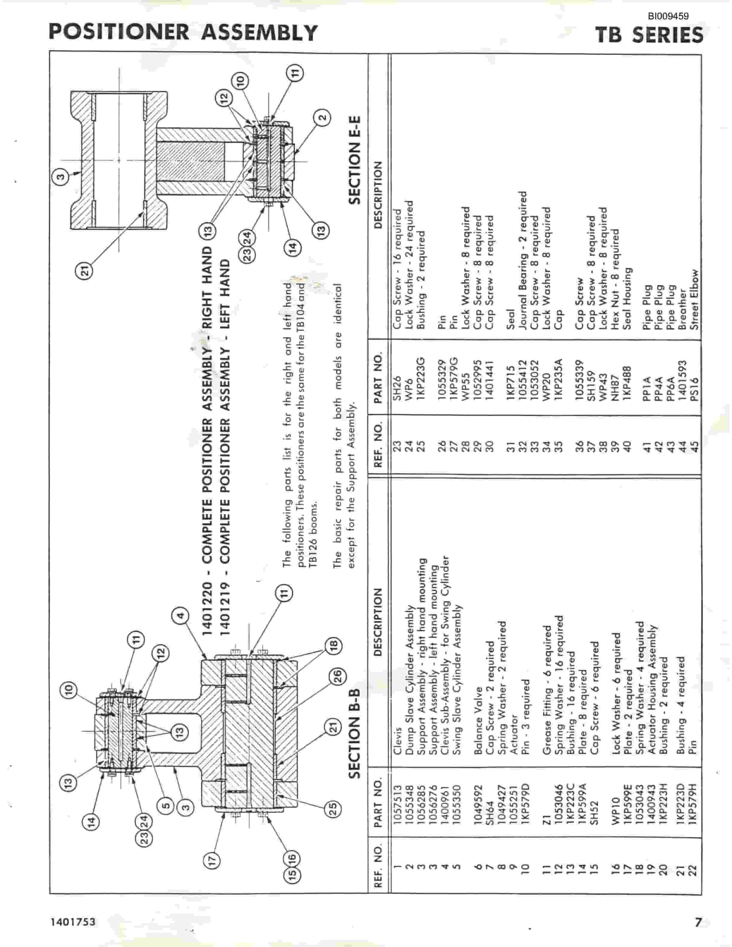 Bucyrus JB-956 Articulated Jumbo Parts Catalog BI009459-2