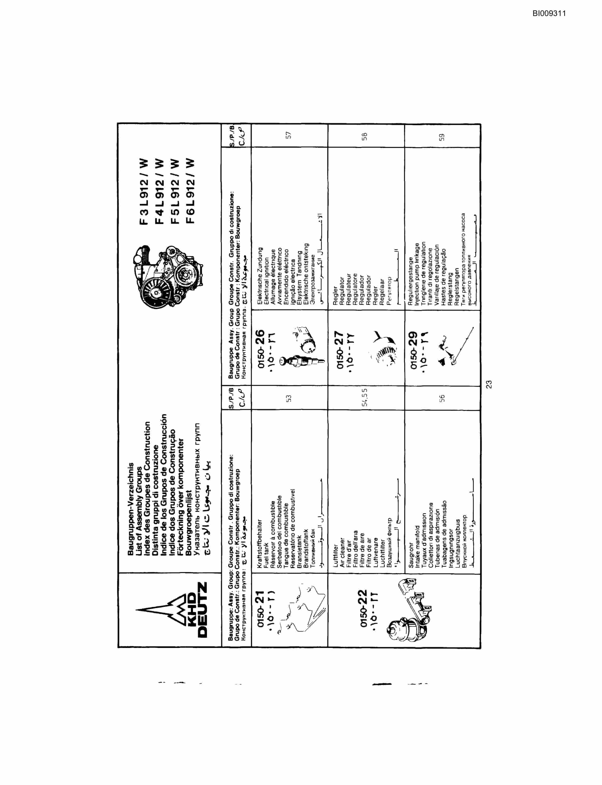 Bucyrus JB-968 Parts Catalog BI009311-4