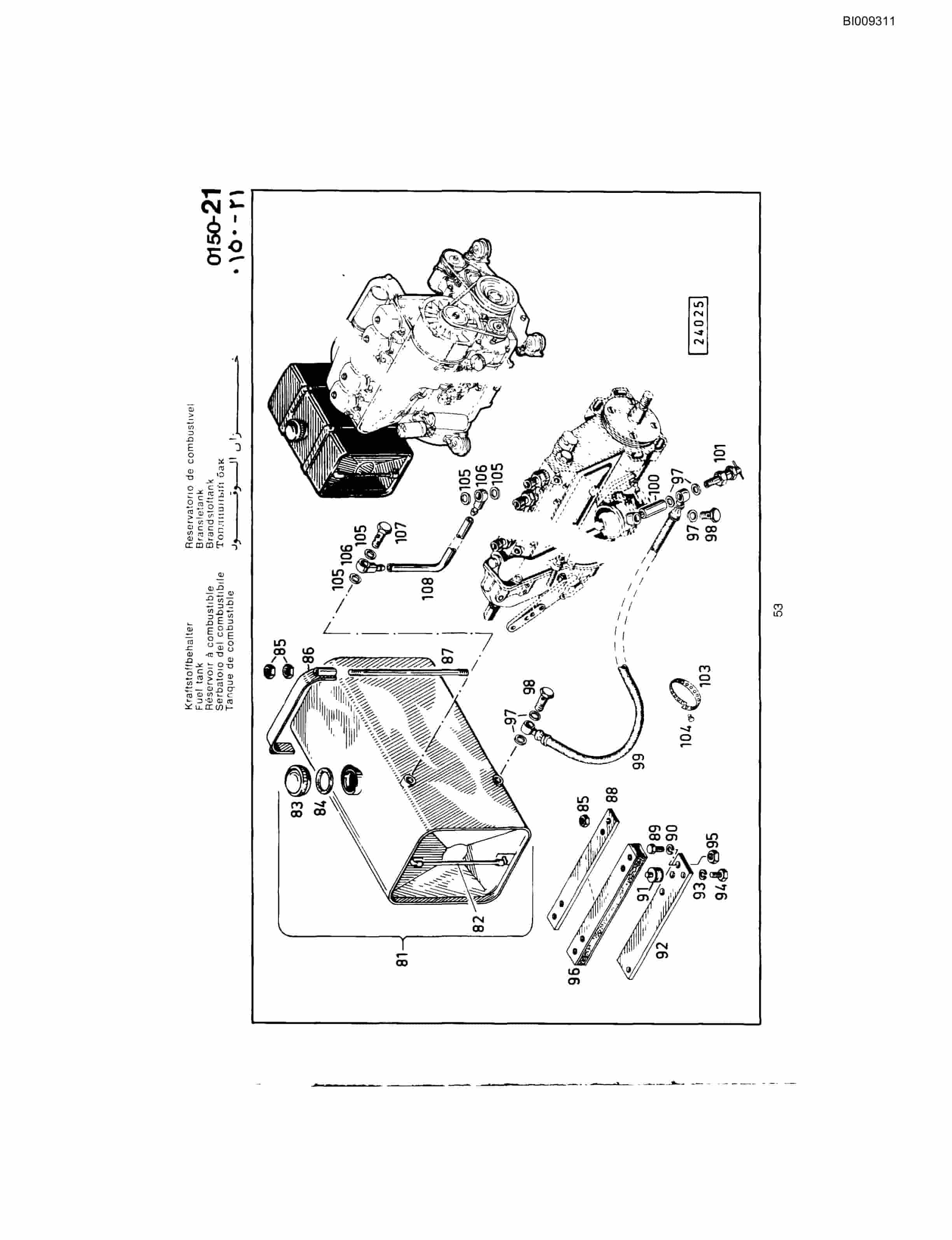 Bucyrus JB-968 Parts Catalog BI009311-5