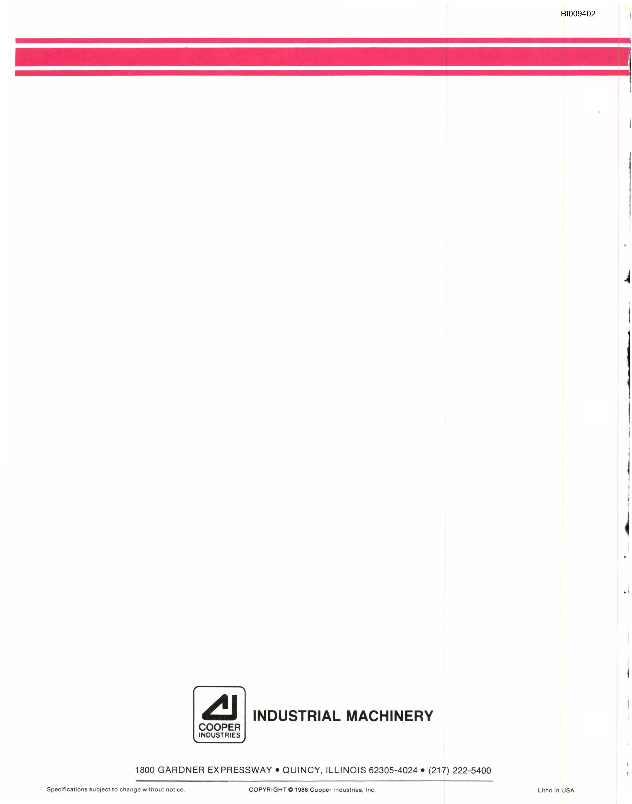 Bucyrus JB1068 Articulated Hydraulic Jumbo Parts Catalog BI009402-4