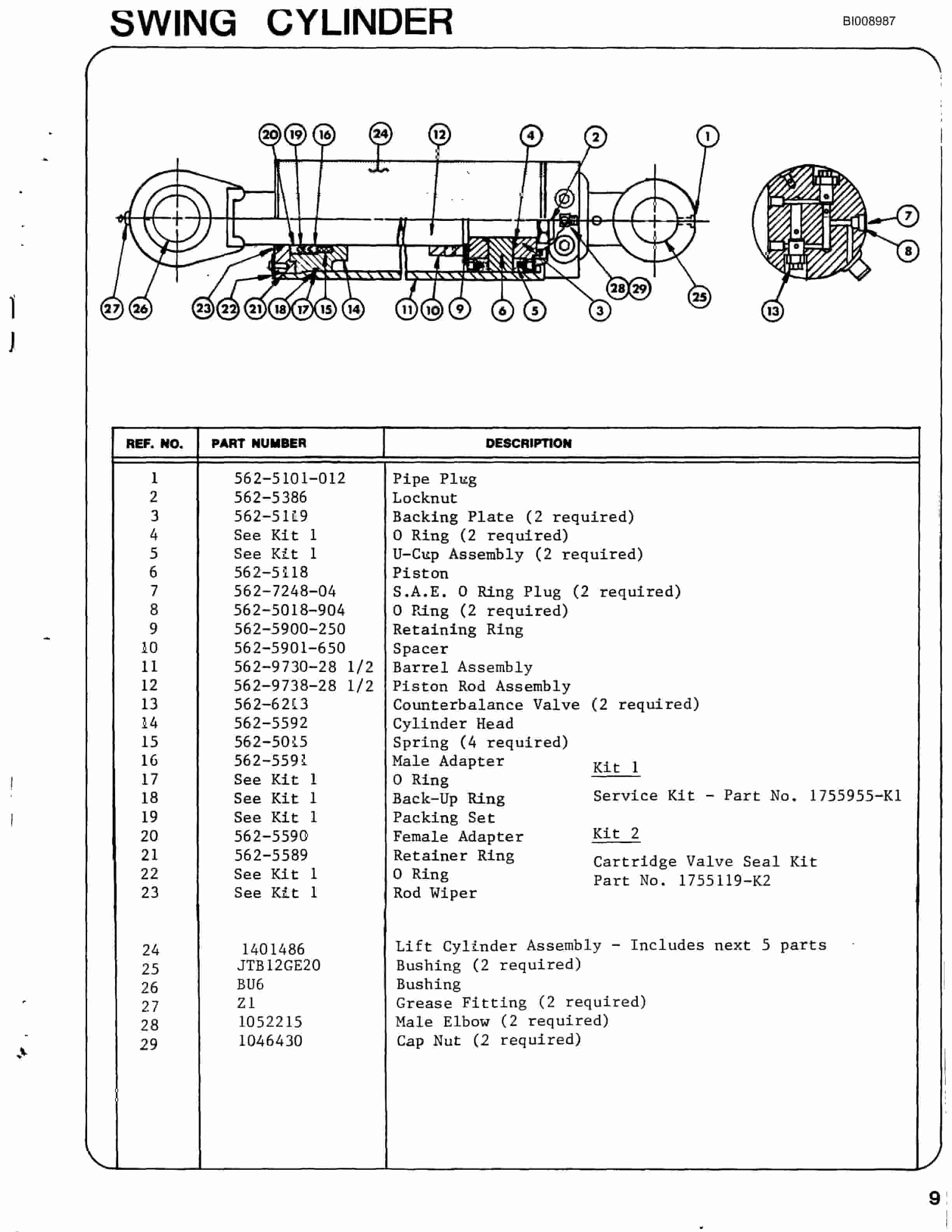 Bucyrus JB1094 Air Minibore Parts Catalog BI008987-4