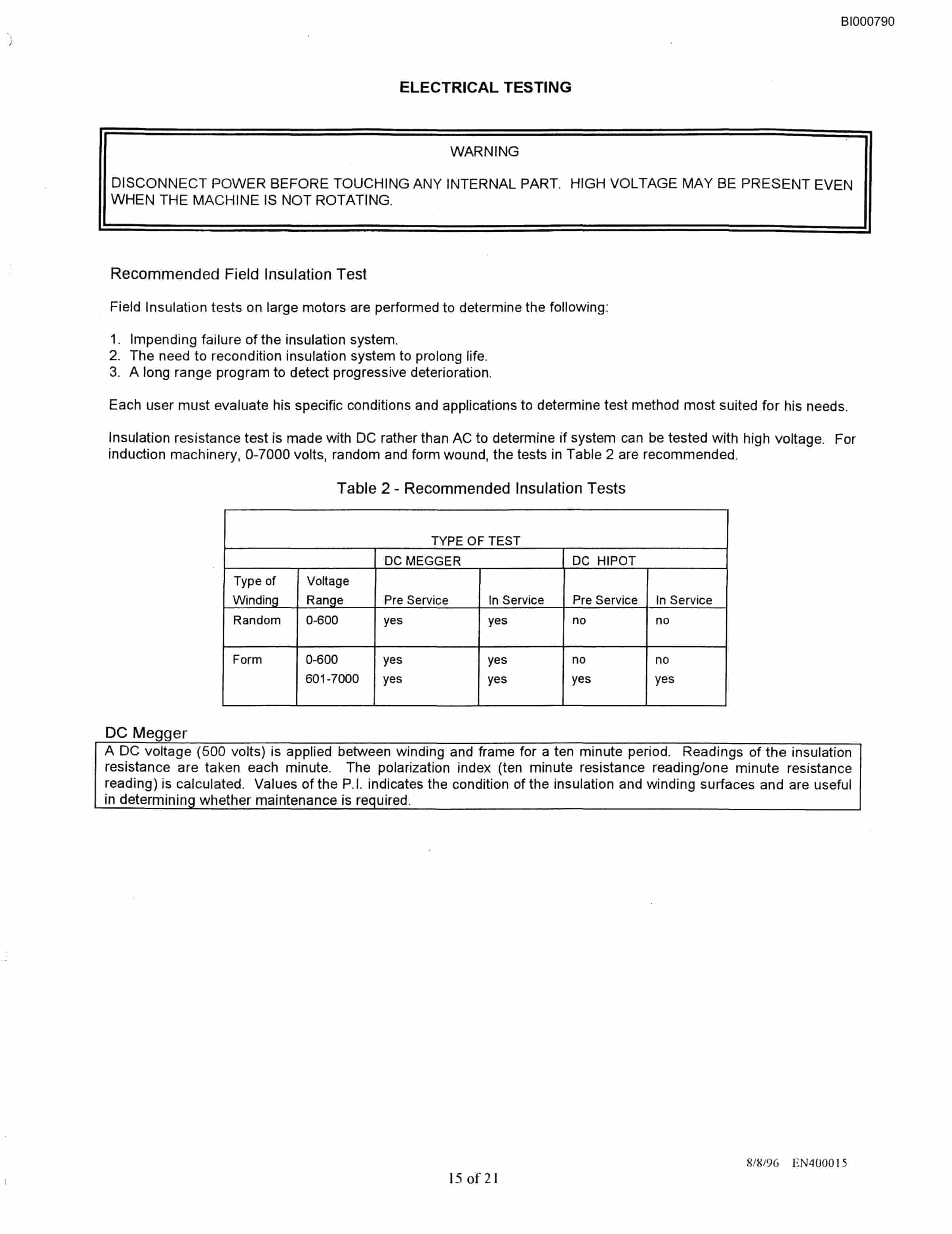 Bucyrus Longwall Face Conveyor Motors Technical Manual BI000790-2
