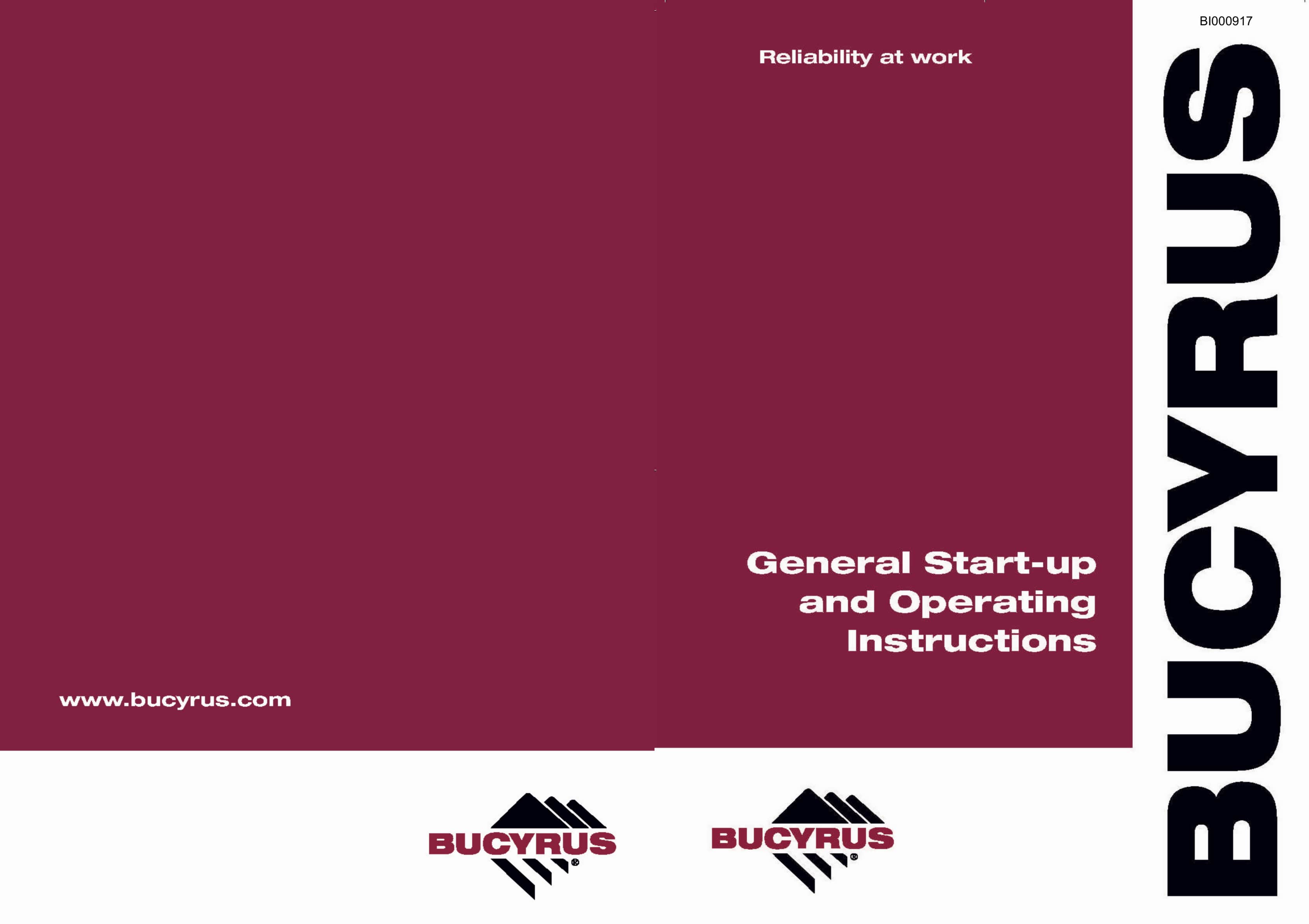 Bucyrus LRB-15AR Roof Bolter General Start-up And Operating Instructions BI000917