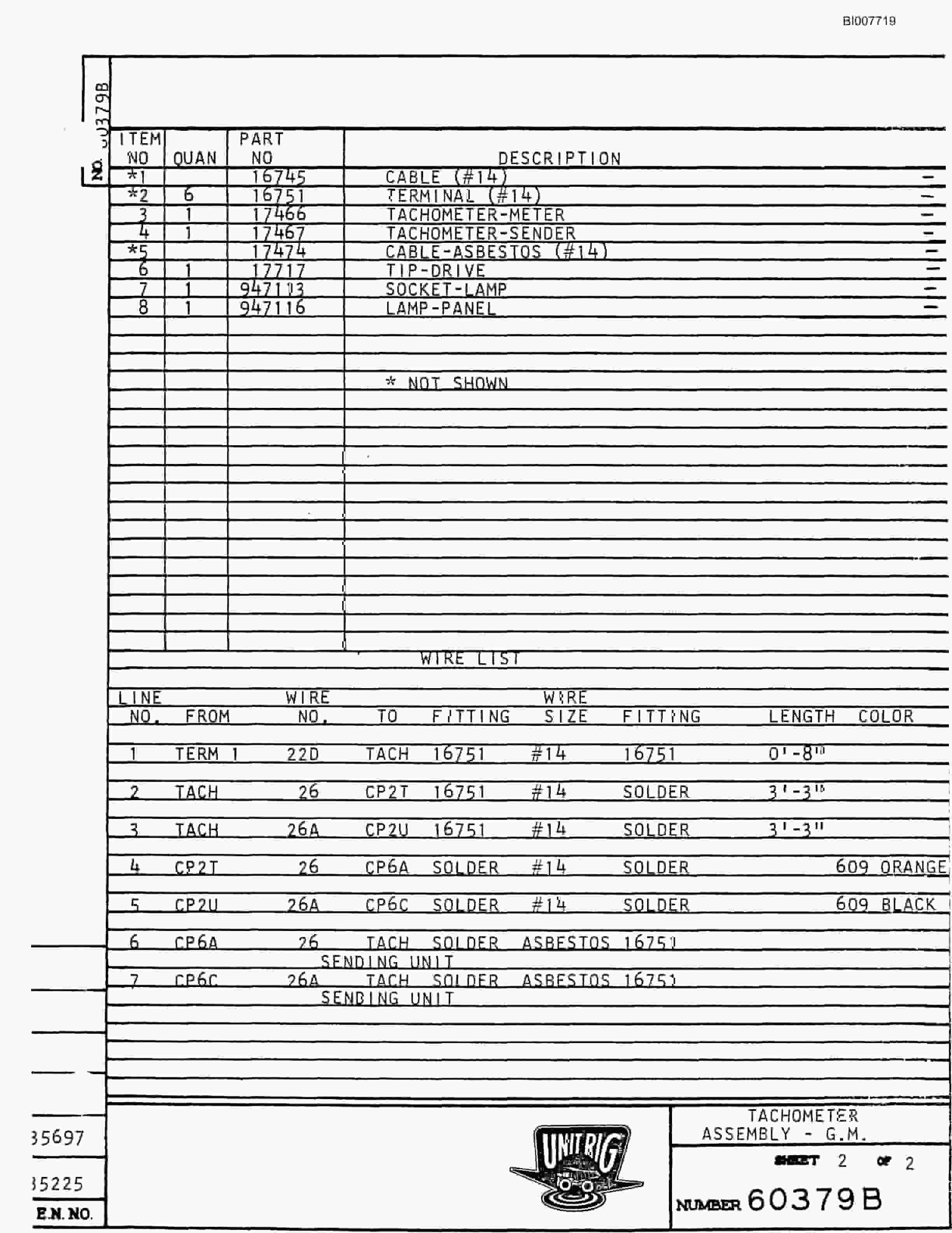 Bucyrus M-100 Assembly Parts Catalog BI007719-2
