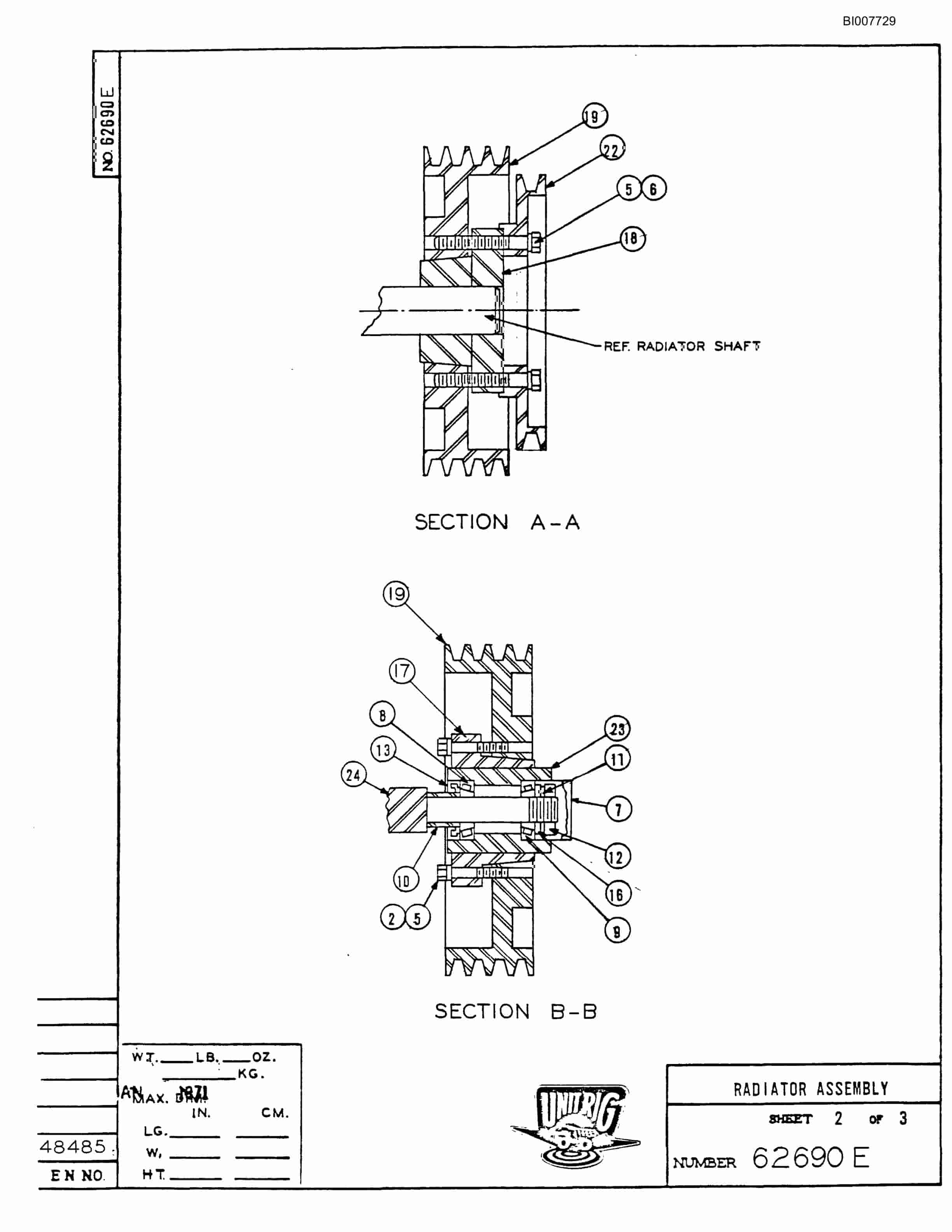 Bucyrus M-100 Assembly Parts Catalog BI007729-3