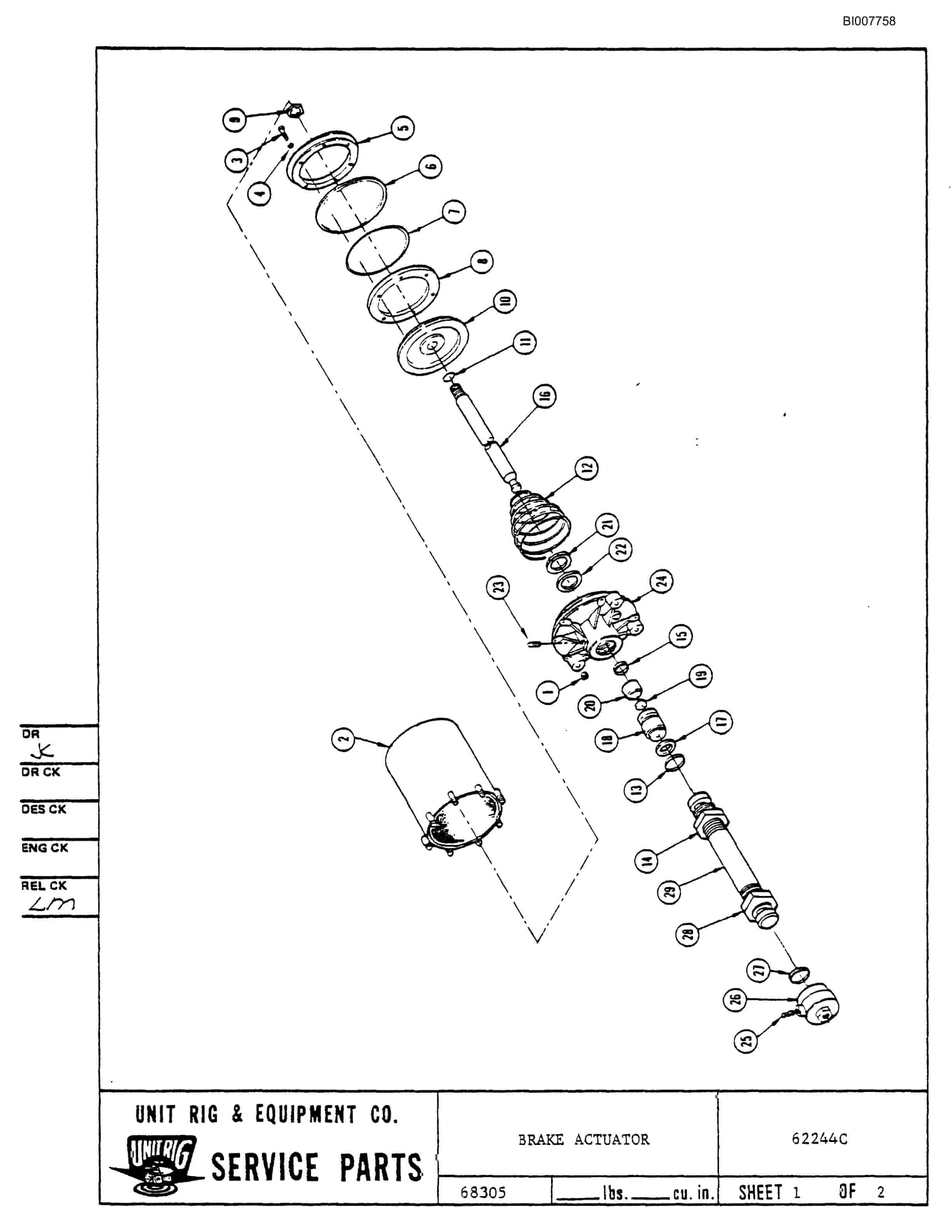 Bucyrus M-100 Assembly Parts Catalog BI007758-4